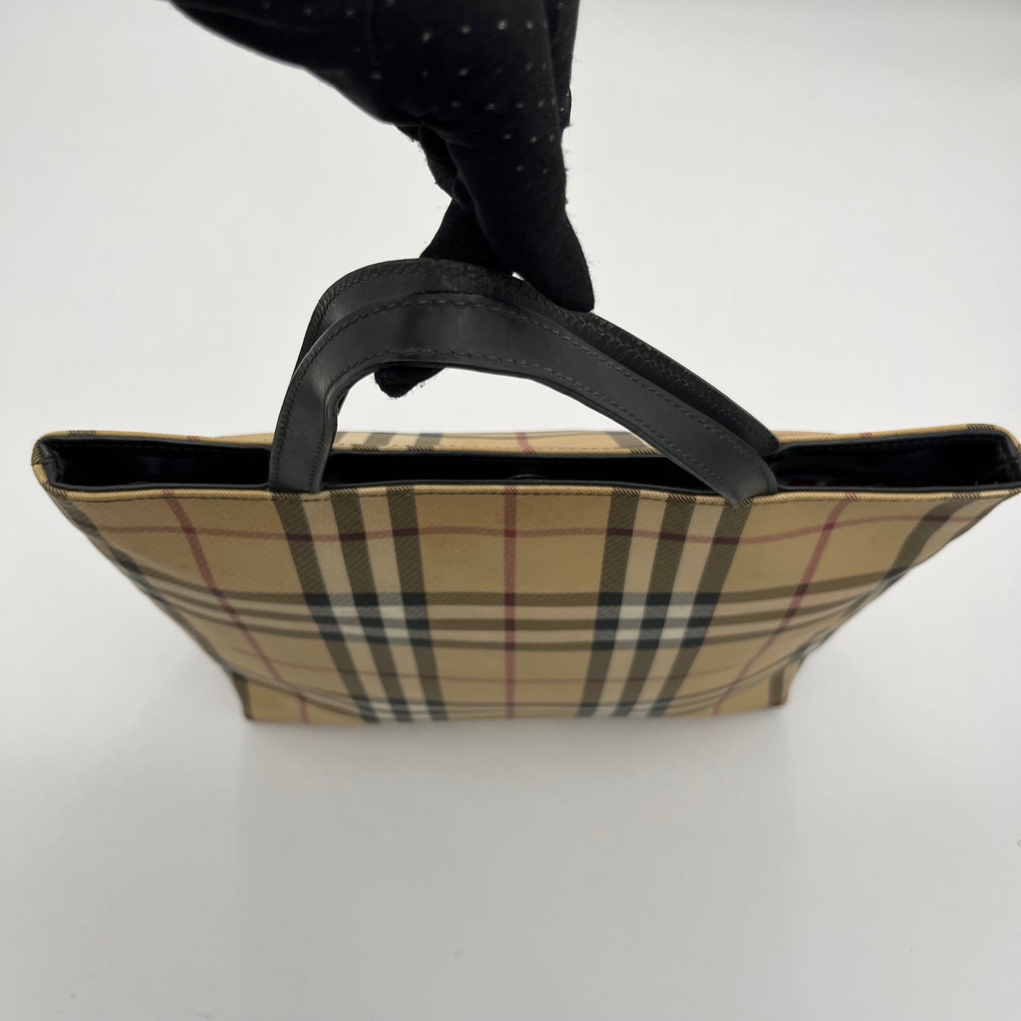 Burberry Haymarket Nova PVC Medium Handbag