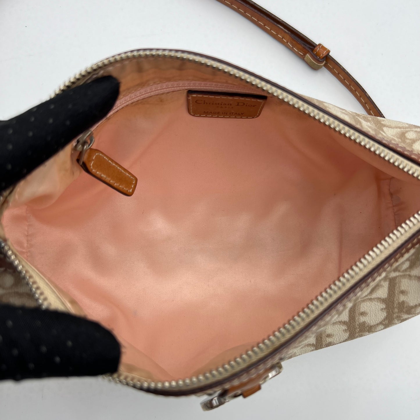 Christian Dior Beige Trotter Romantique Shoulder Sling Bag