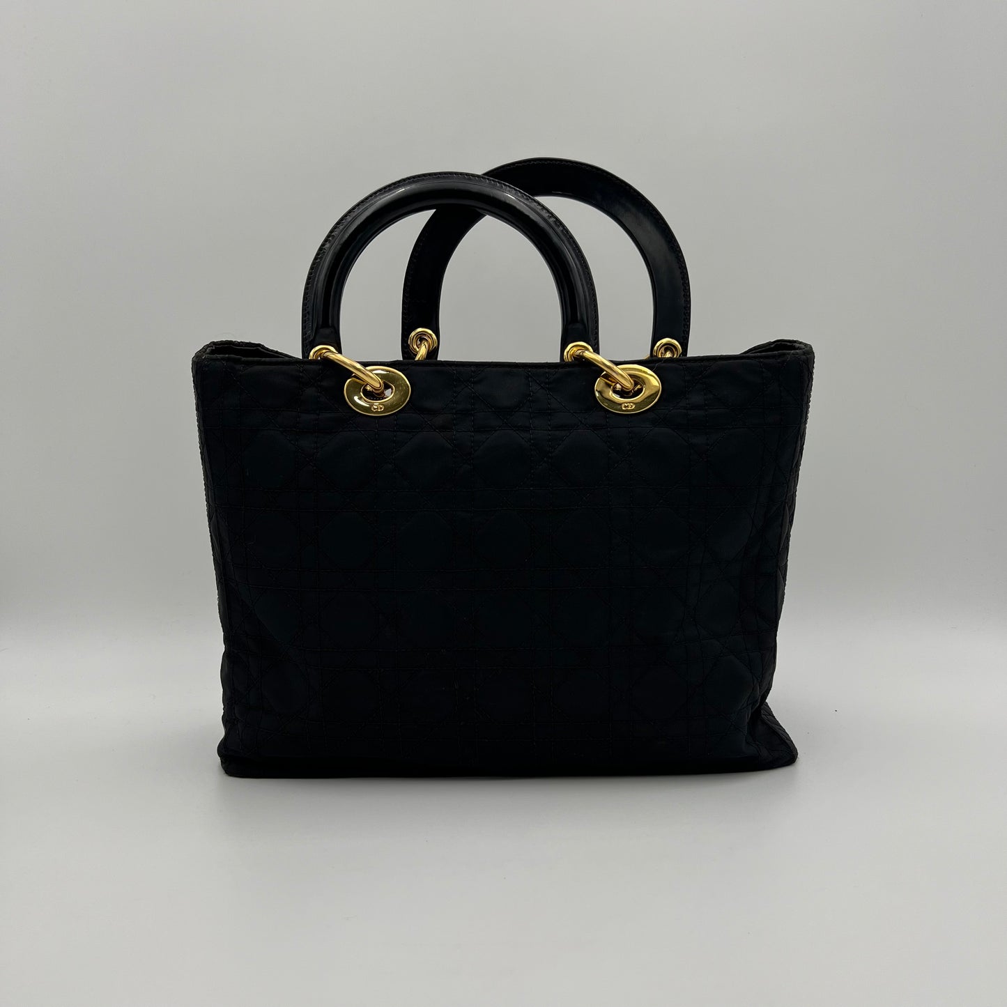Christian Dior Black Nylon Cannage Lady Dior