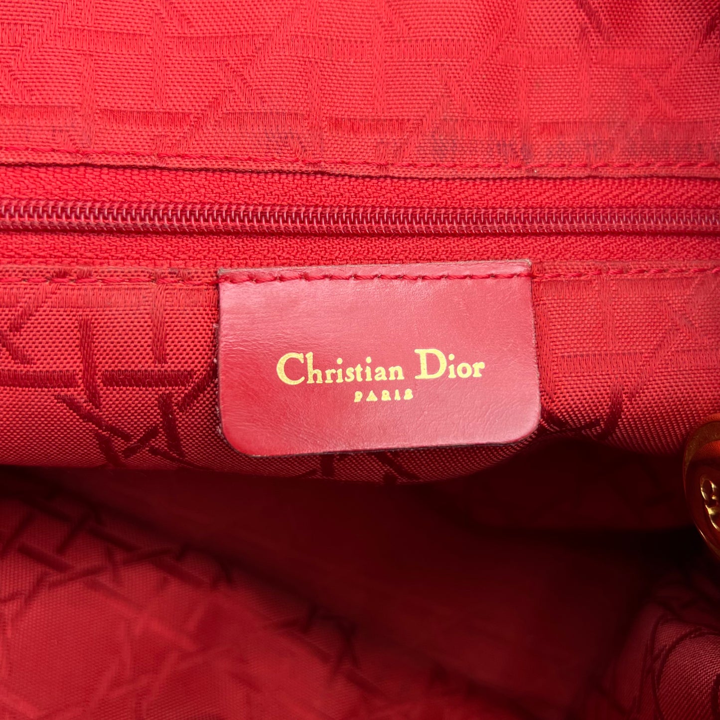 Christian Dior Black Nylon Cannage Lady Dior