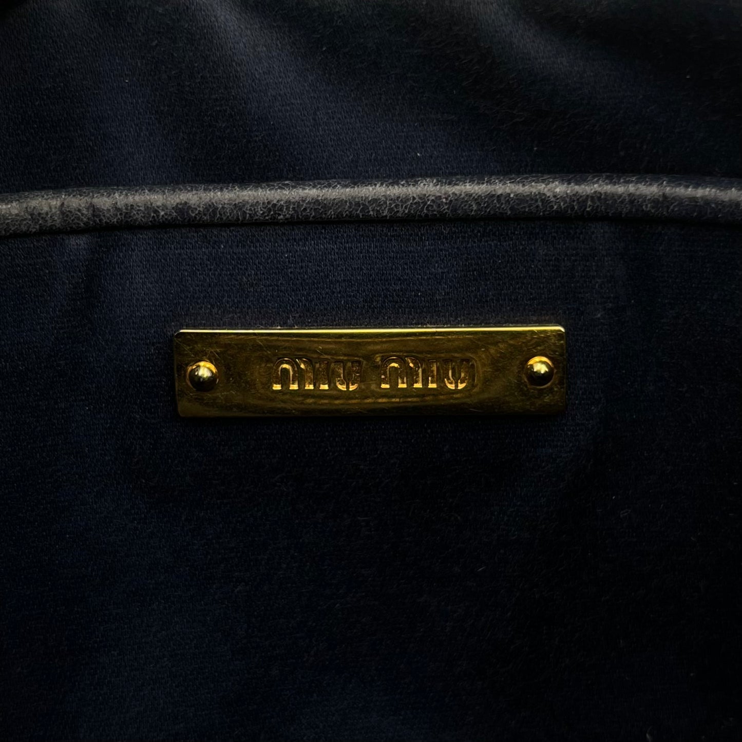 Miu Miu Blue Quilted Vitello Shine Mini Camera Crossbody