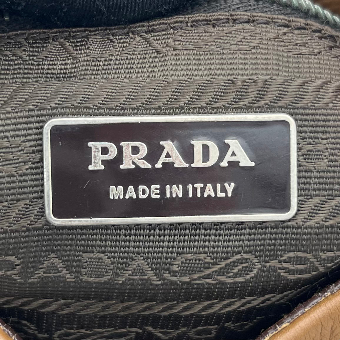 Prada Brown Leather Moon Hobo Shoulder Bag