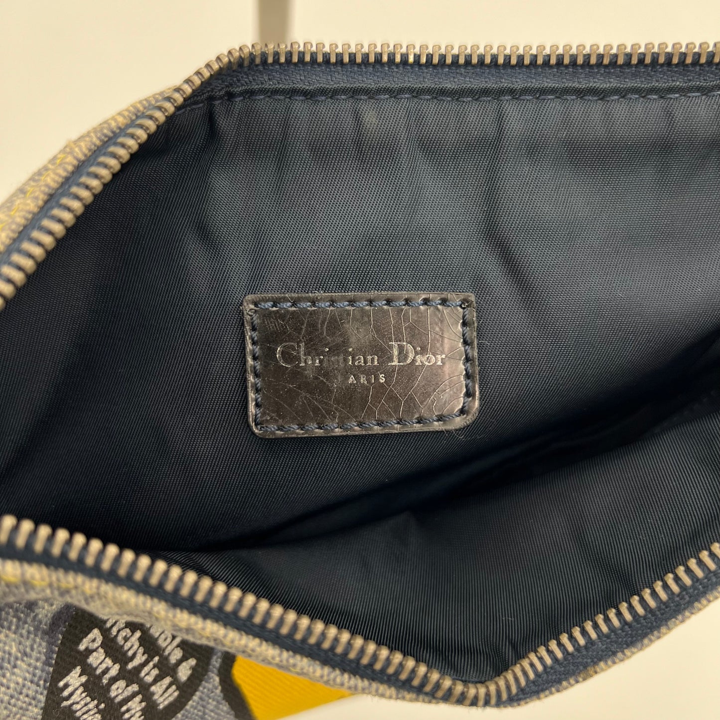 Christian Dior Miss Diorella Denim Saddle Pochette