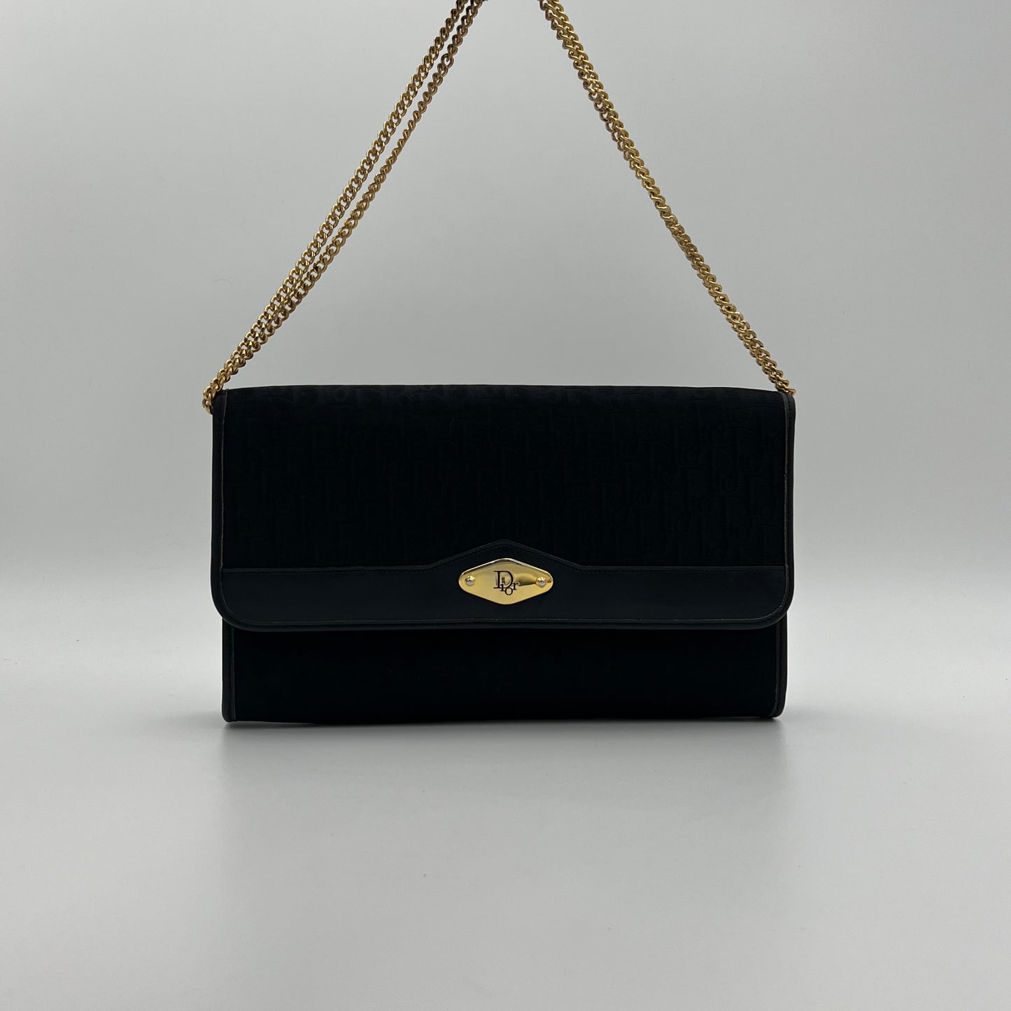 Christian Dior Black Trotter Flap Chain Bag