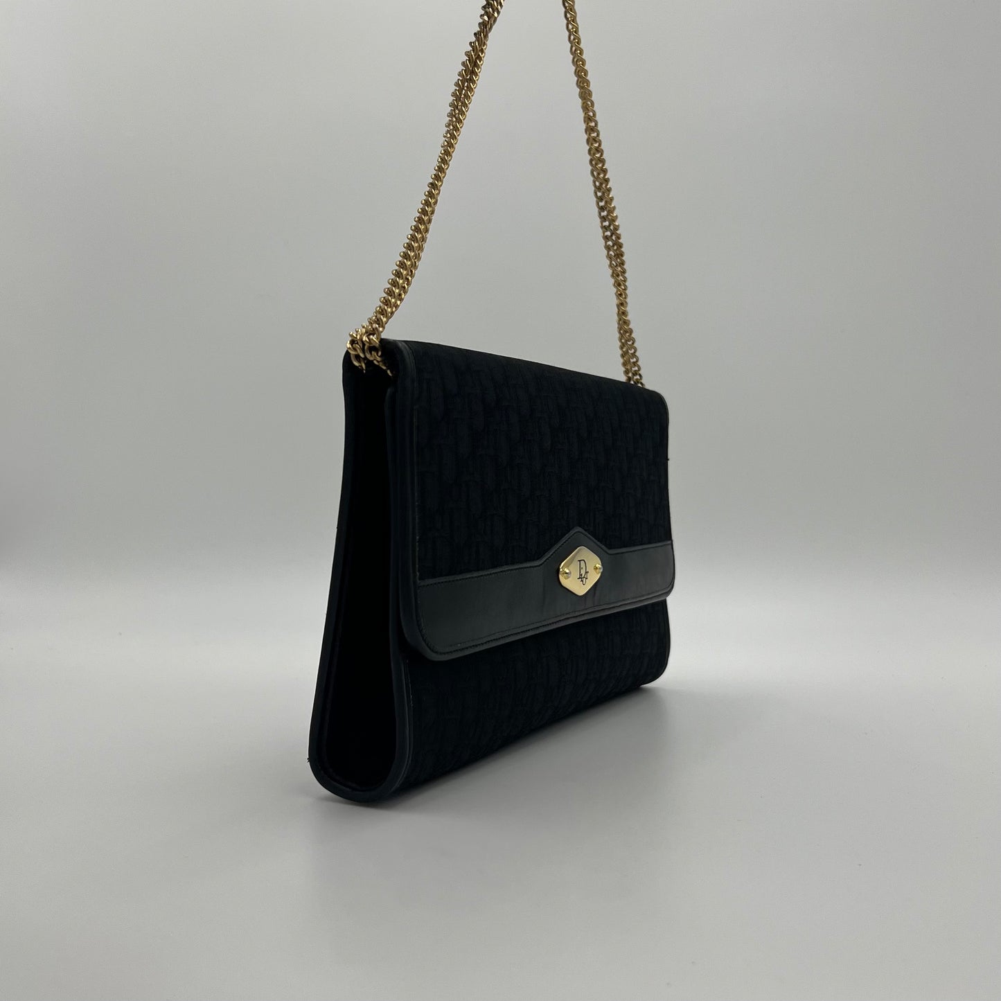 Christian Dior Black Trotter Flap Chain Bag