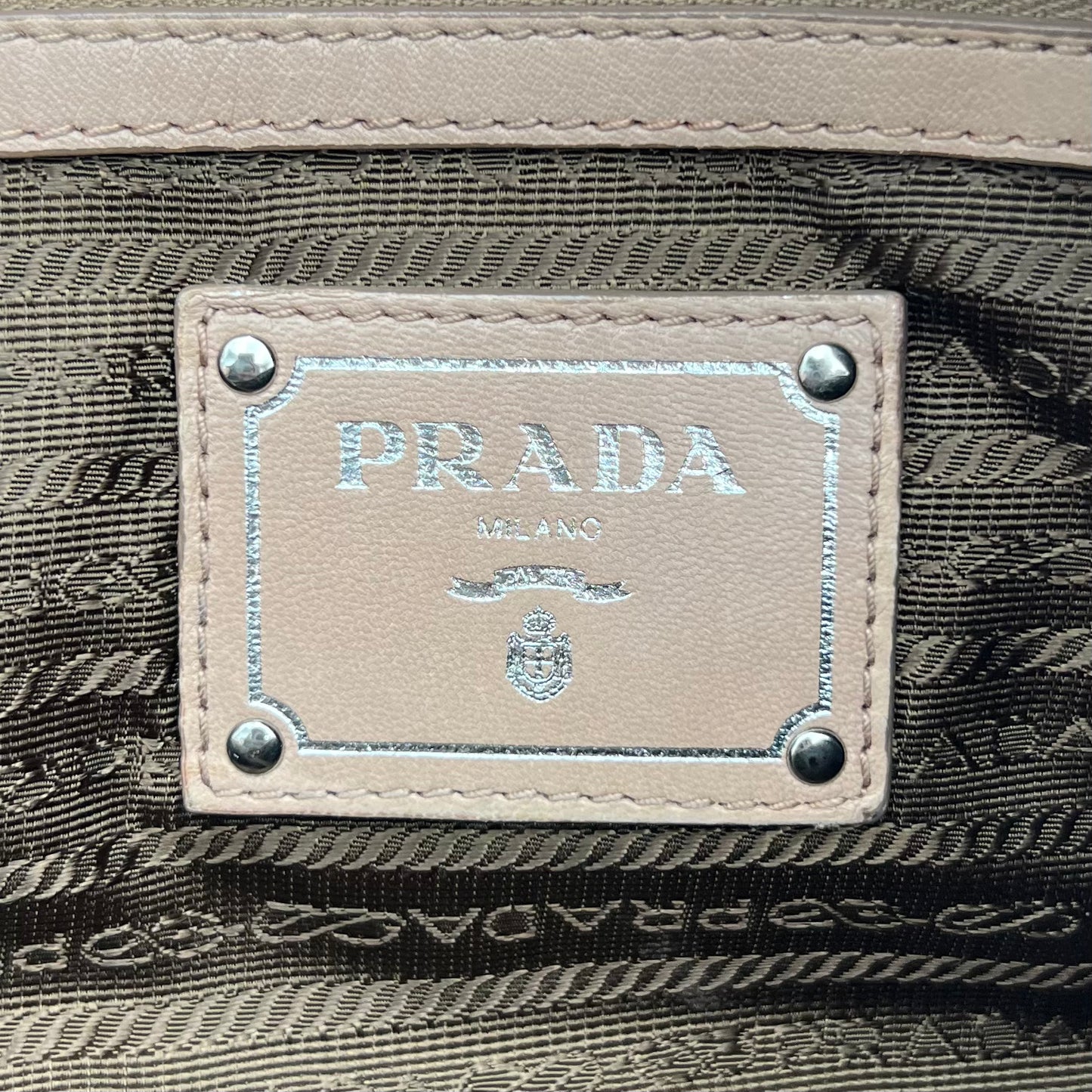 Prada Nude Pink Nappa Gaufre Handbag