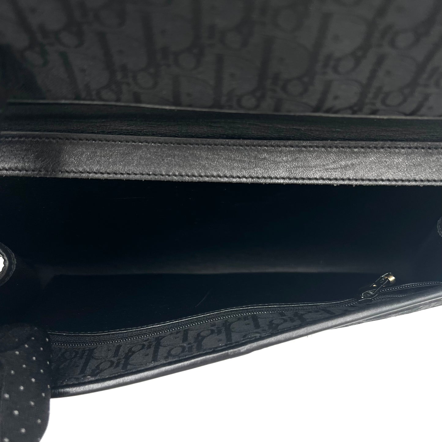 Christian Dior Black Trotter Flap Chain Bag