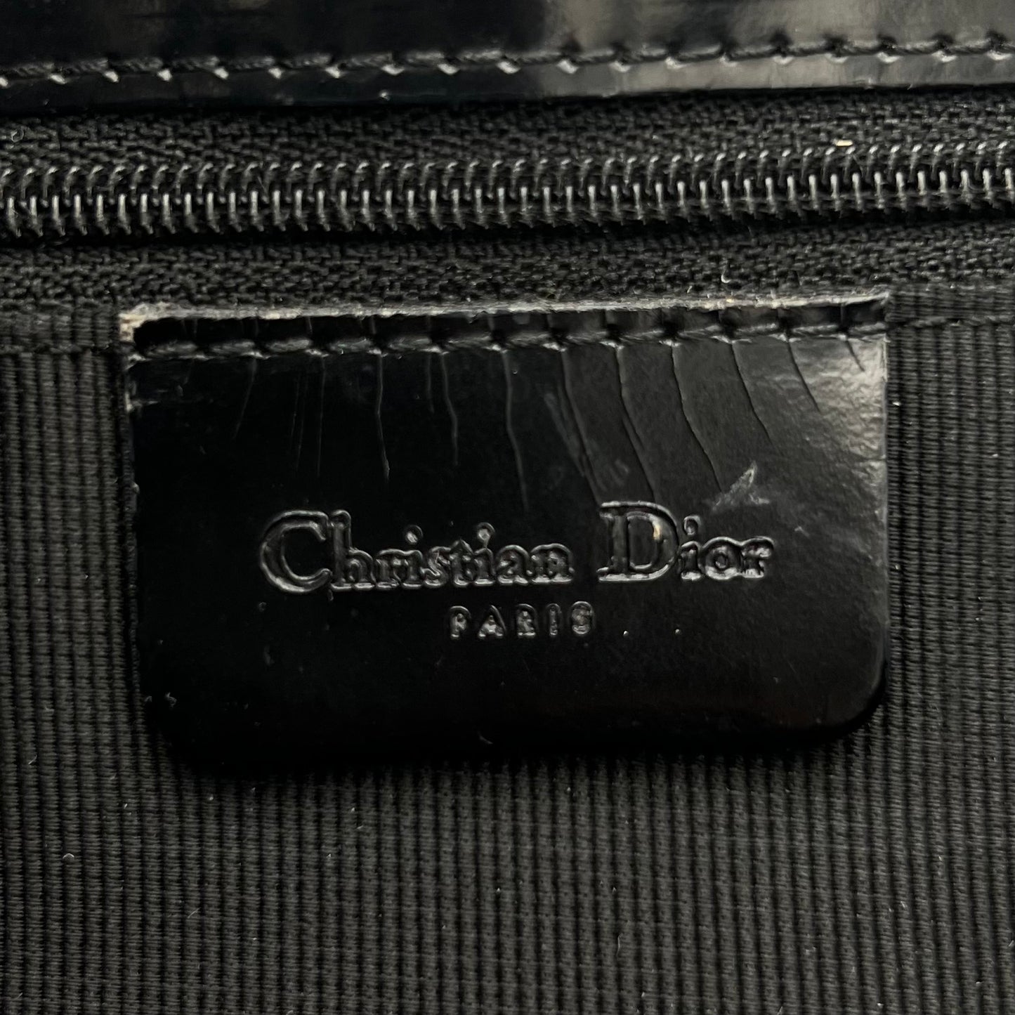 Christian Dior Black Trotter Nylon and Long Strap Leather Tote