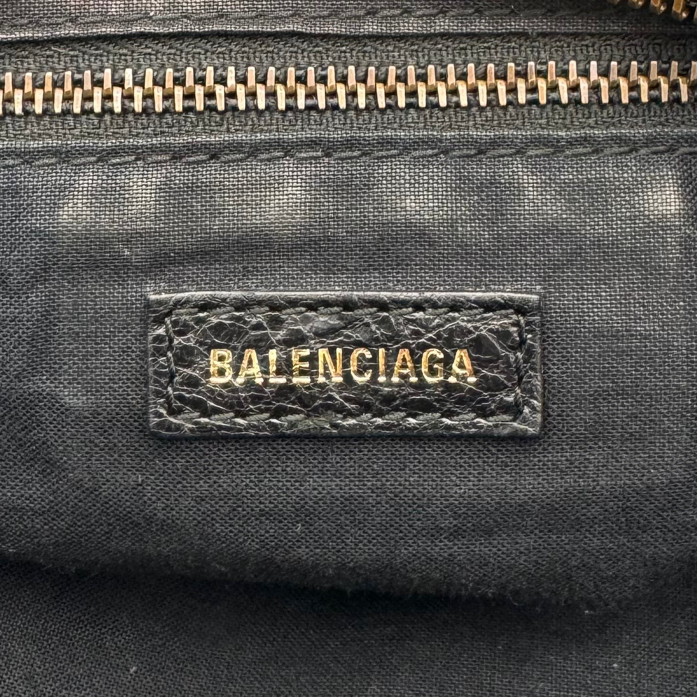Balenciaga Black Leather Graffiti Classic City
