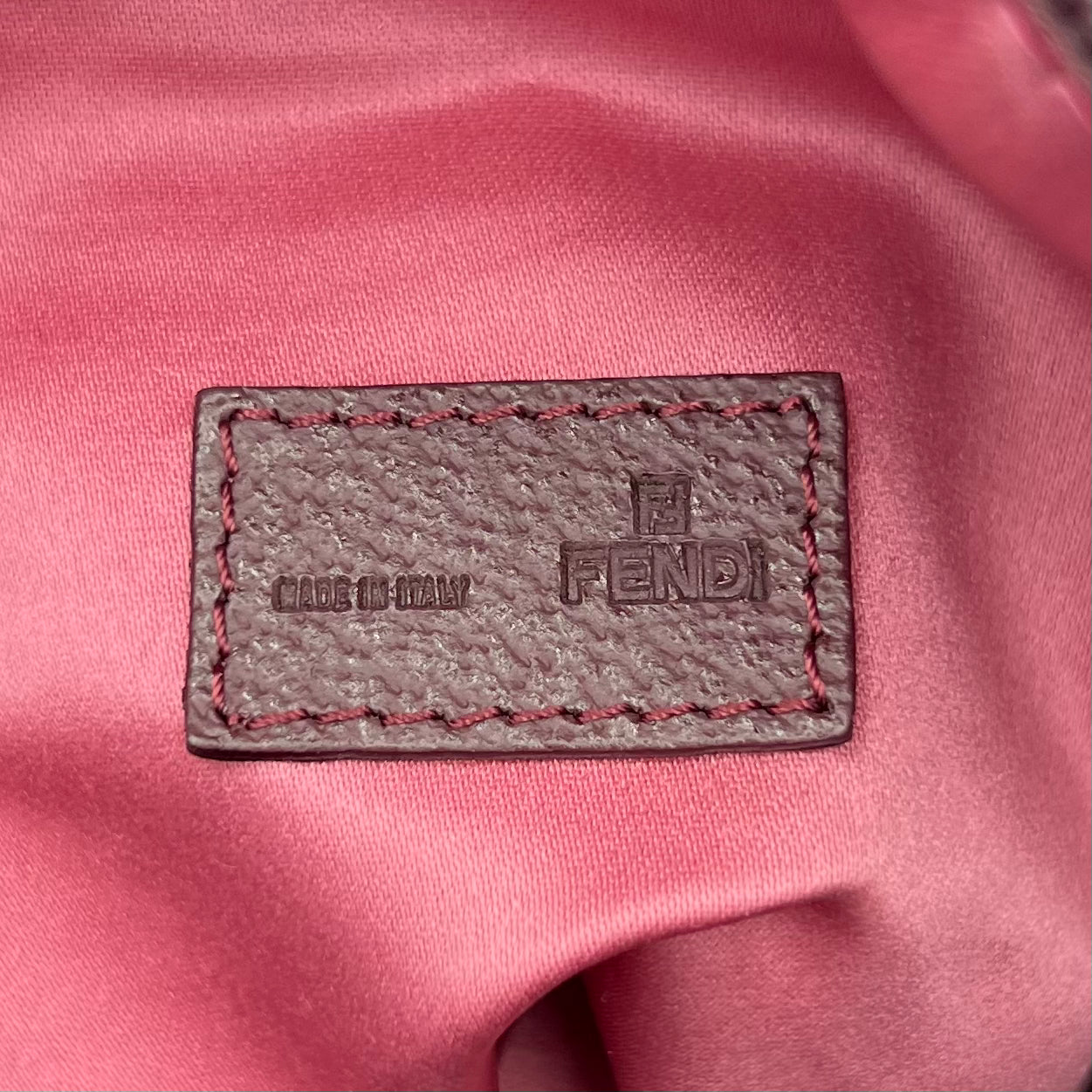Fendi Pink Zucca Wool Pom Pom Handbag