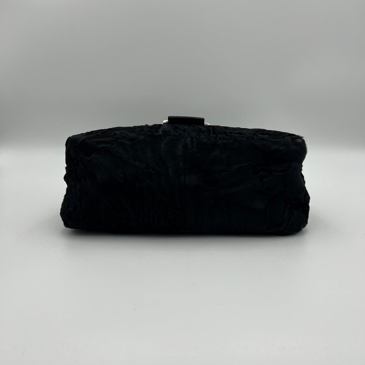 Fendi Black Persian Lamb Fur Mamma Baguette