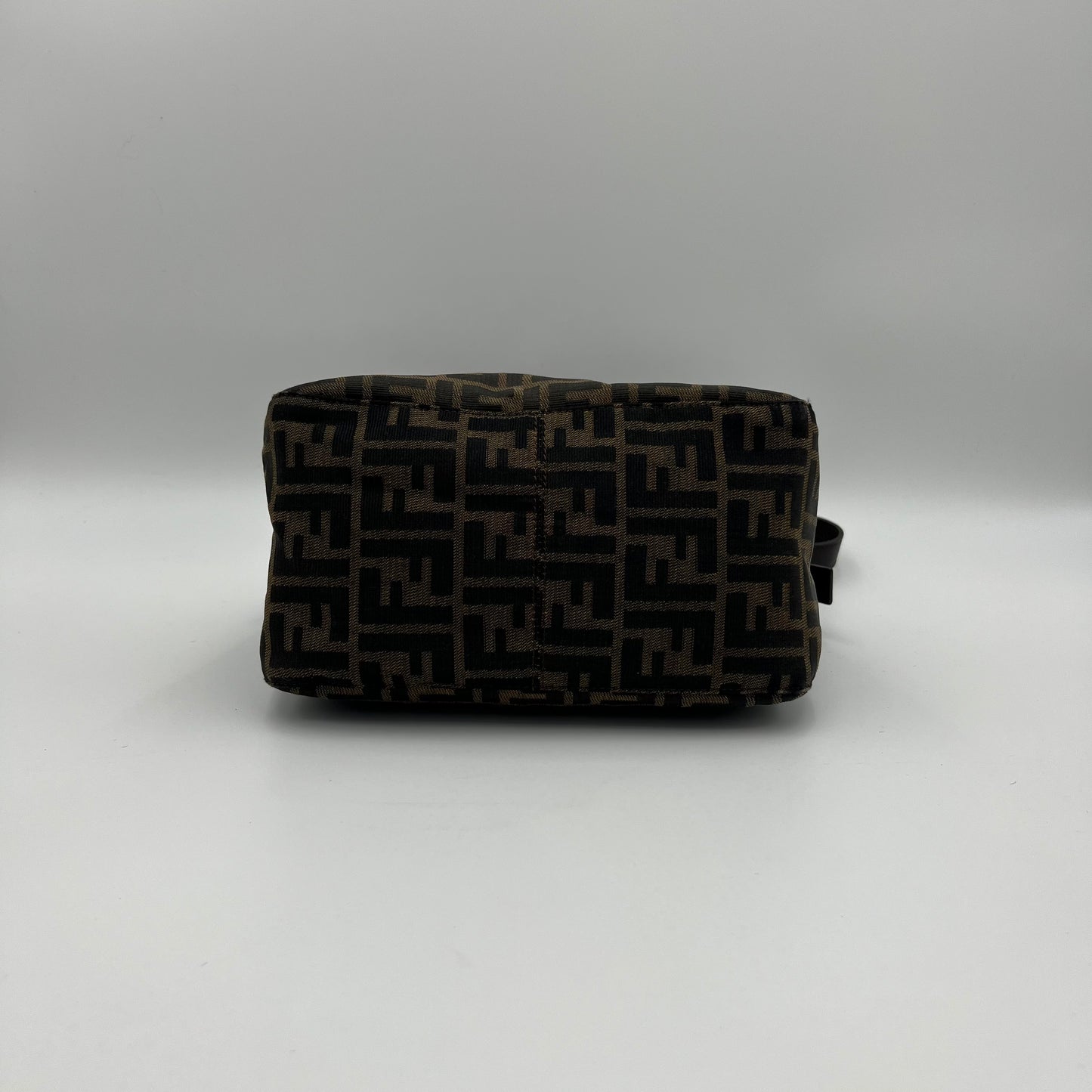 Fendi Tobacco Zucca Double Flap Baguette