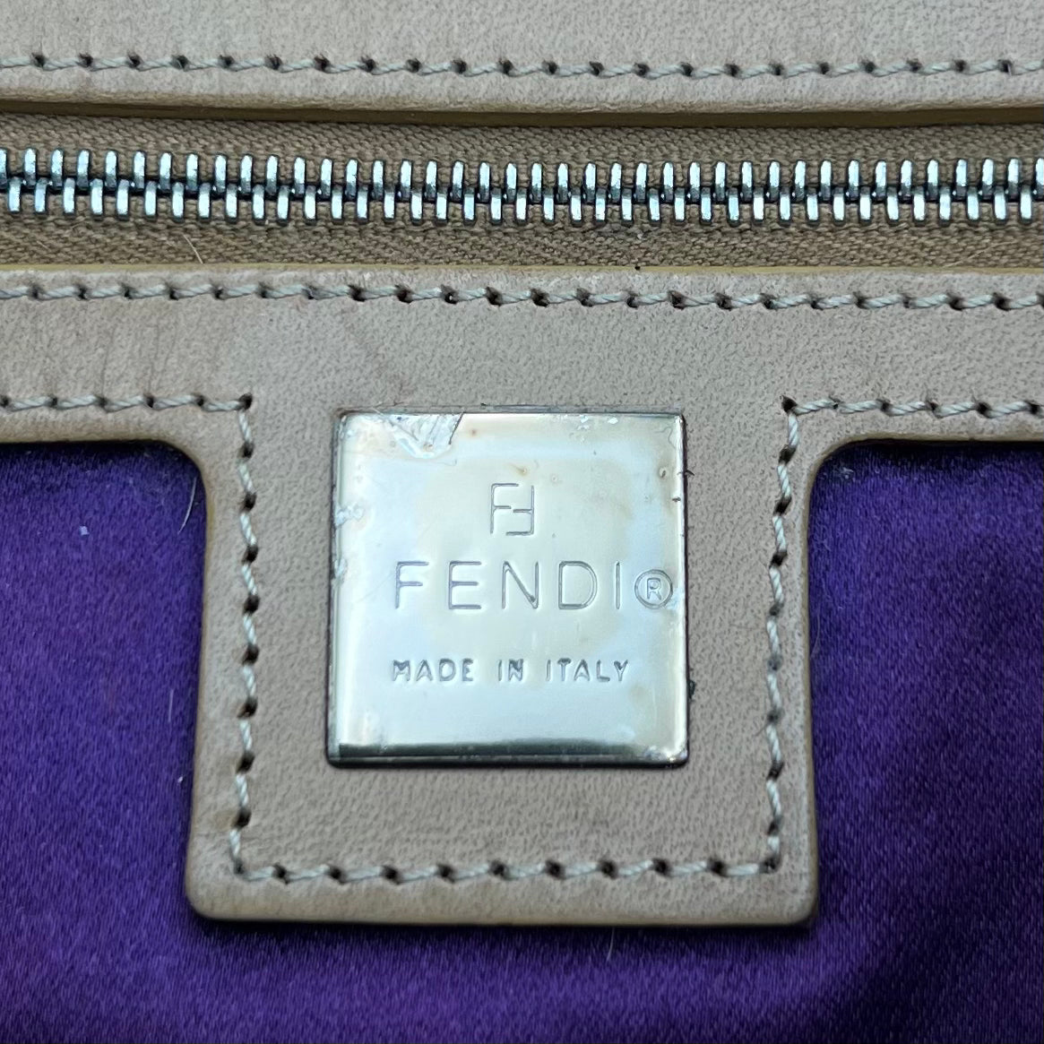 Fendi Multicolor Patchwork Pony Hair Baguette