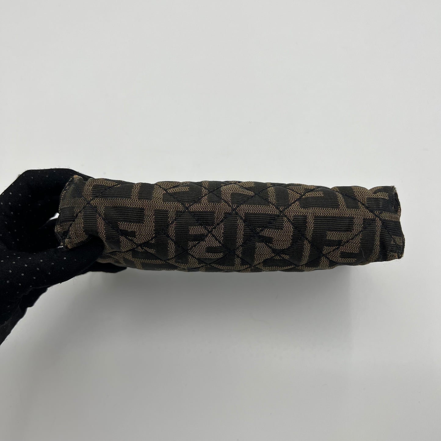 Fendi Quilted Tobacco Zucca Chain Pochette