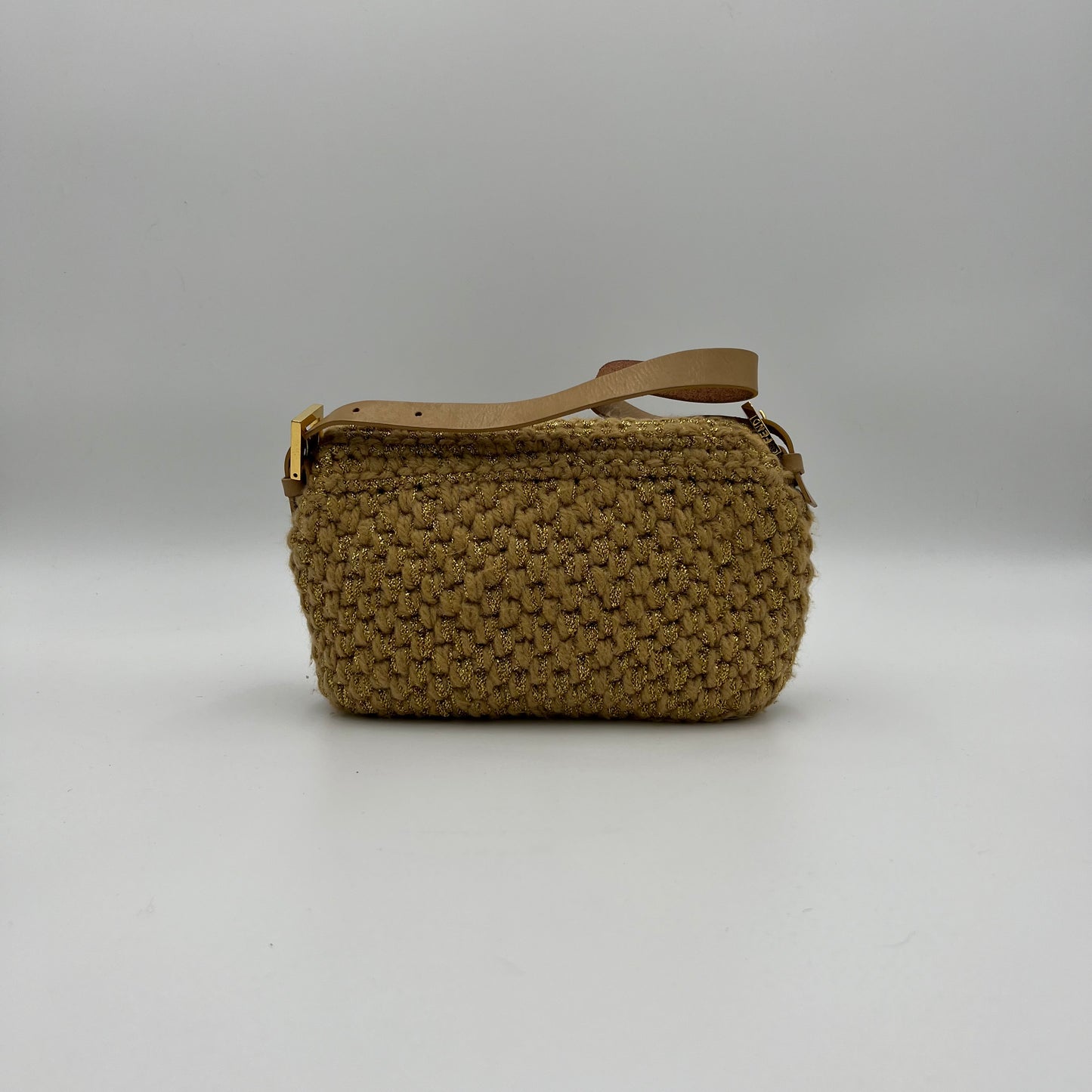 Fendi Yellow Crochet Baguette