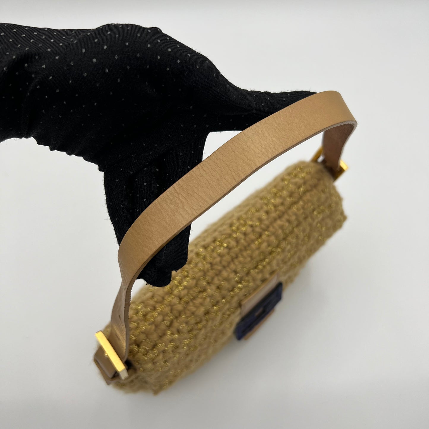 Fendi Yellow Crochet Baguette
