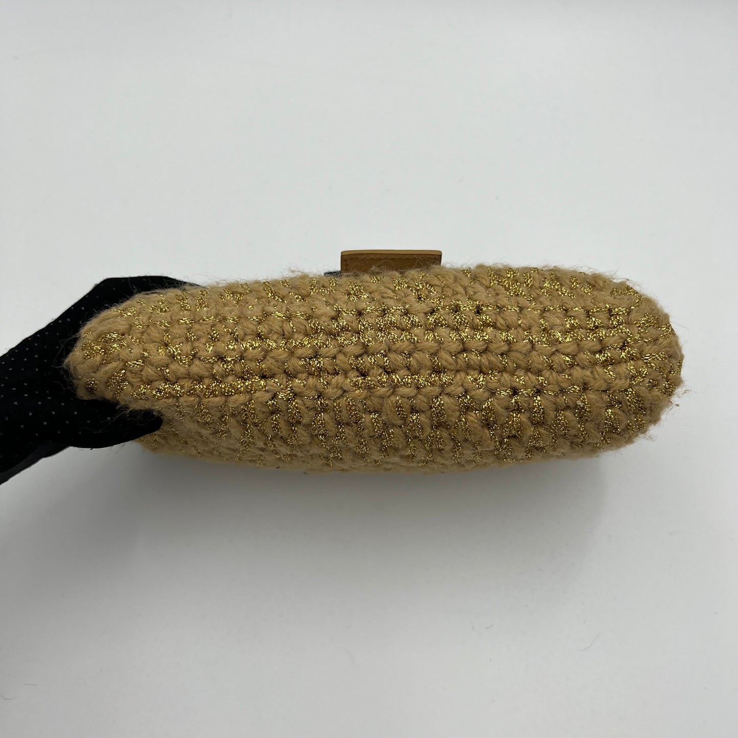 Fendi Yellow Crochet Baguette