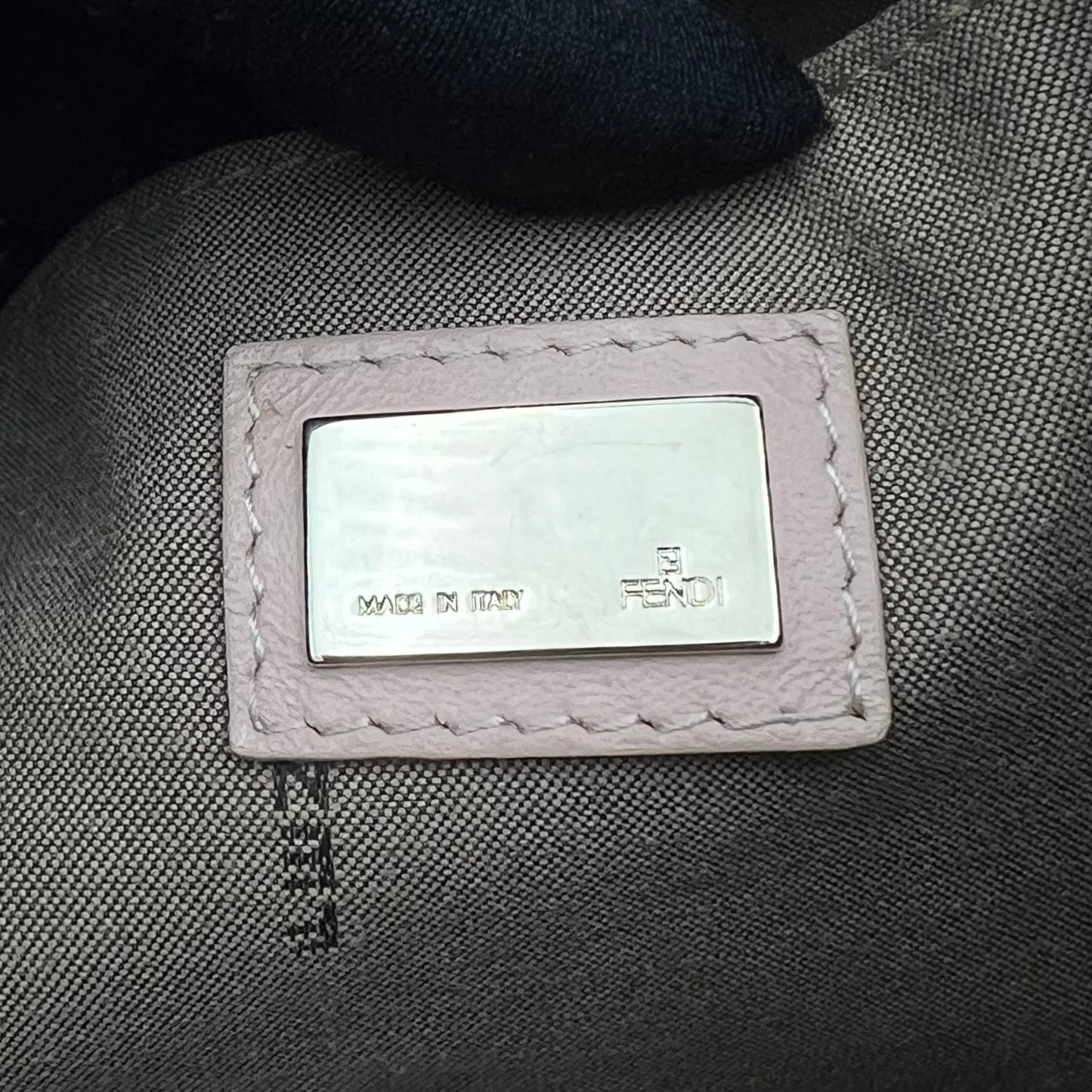 Fendi Pink Zucchino Canvas and Leather Boston