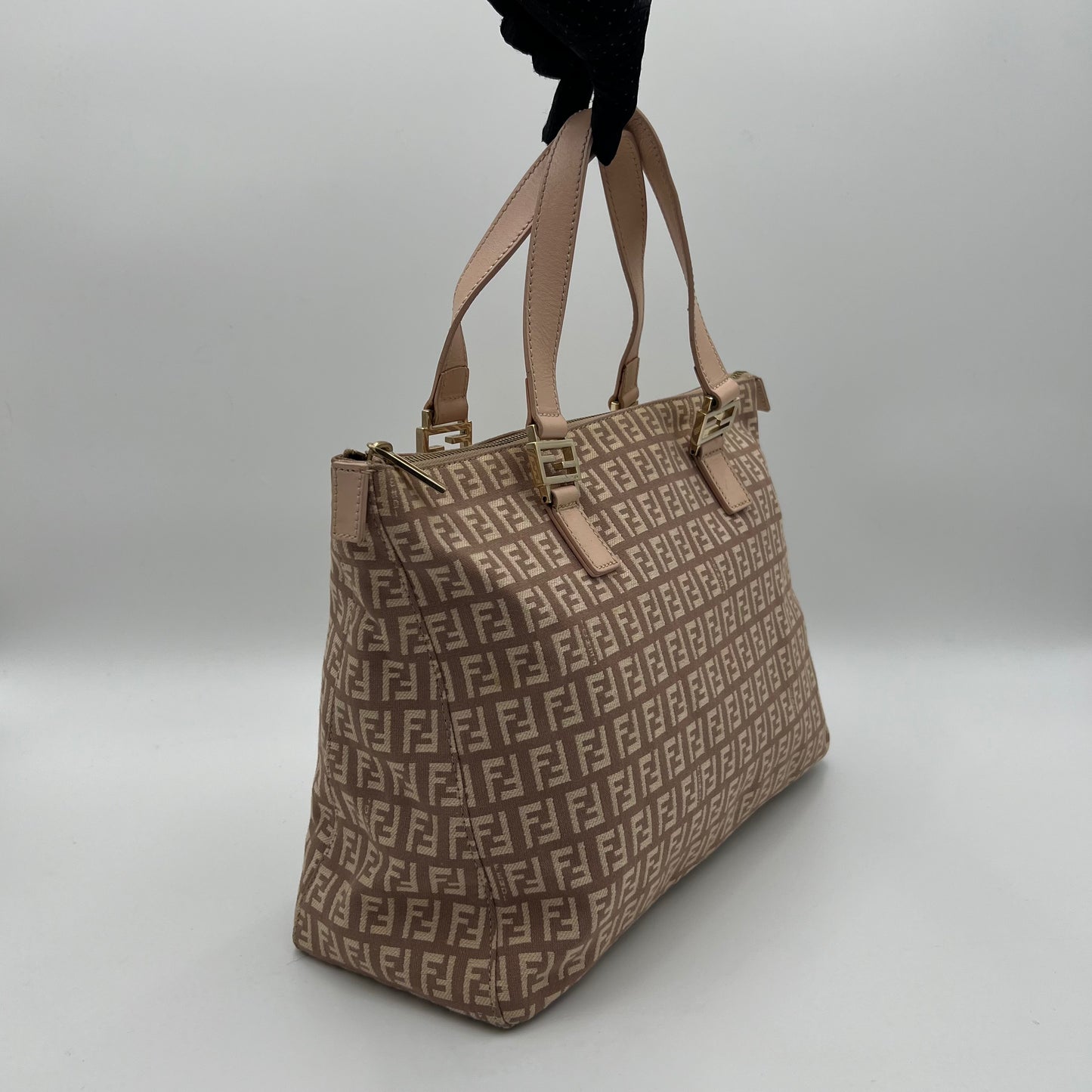 Fendi Pink Zucchino Tote