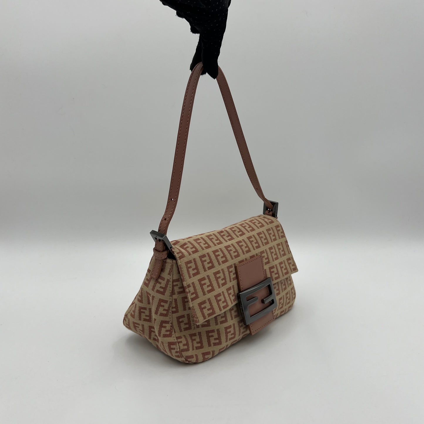 Fendi Pink Zucchino Baguette