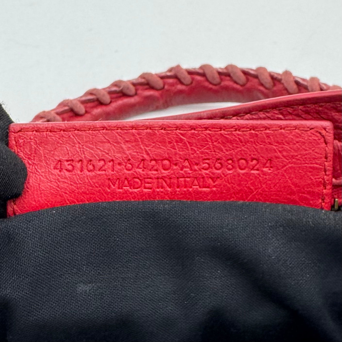 Balenciaga Red Leather Classic Small City