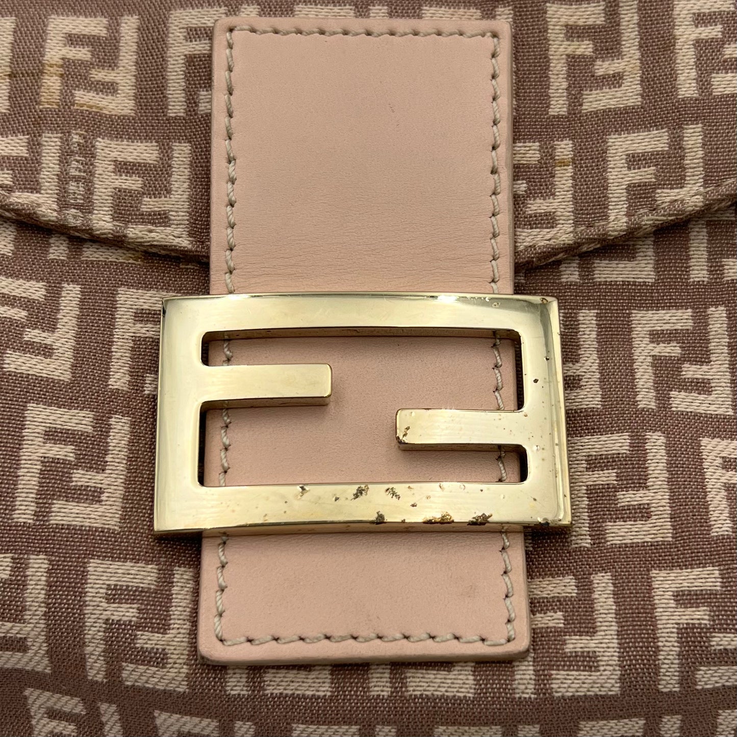 Fendi Pink Zucchino Mini Mamma Baguette