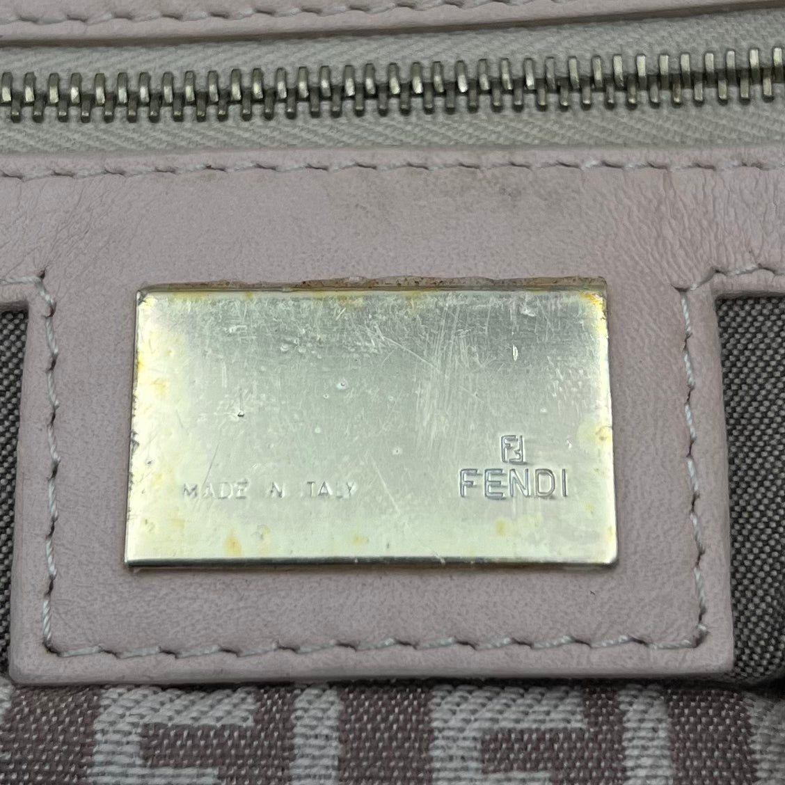 Fendi Pink Zucchino Mini Mamma Baguette