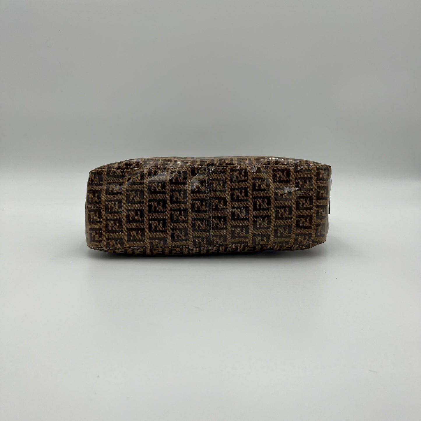 Fendi Brown Zucchino Coated Canvas Baguette