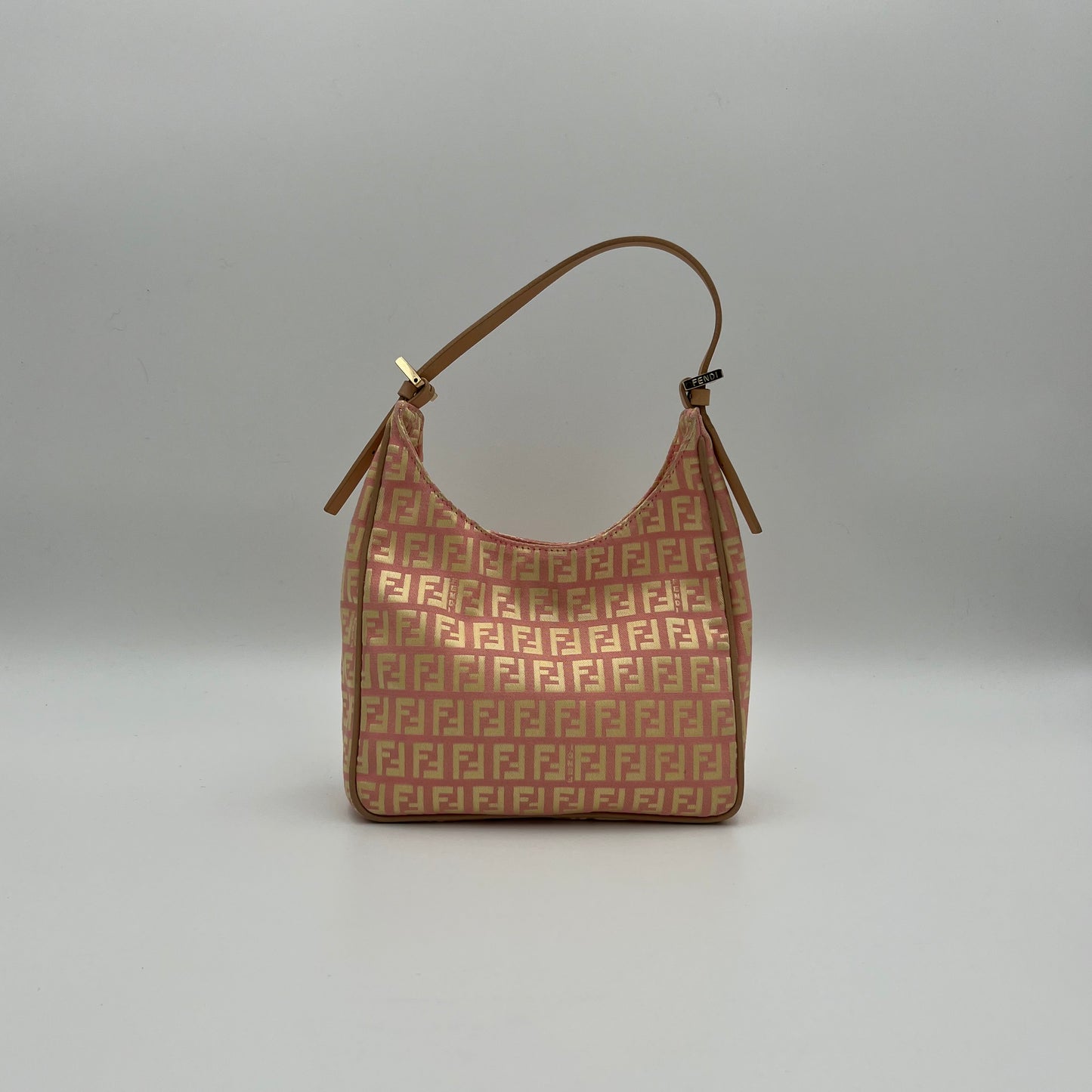 Fendi Pink Zucchino Mini Hobo Bag