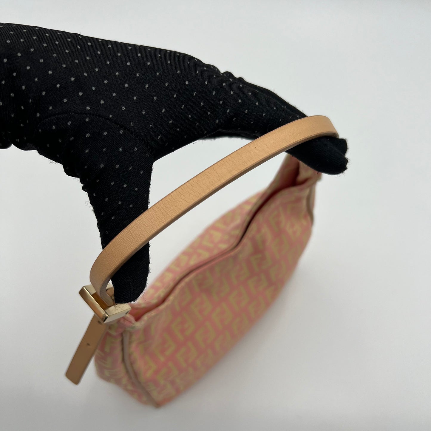 Fendi Pink Zucchino Mini Hobo Bag