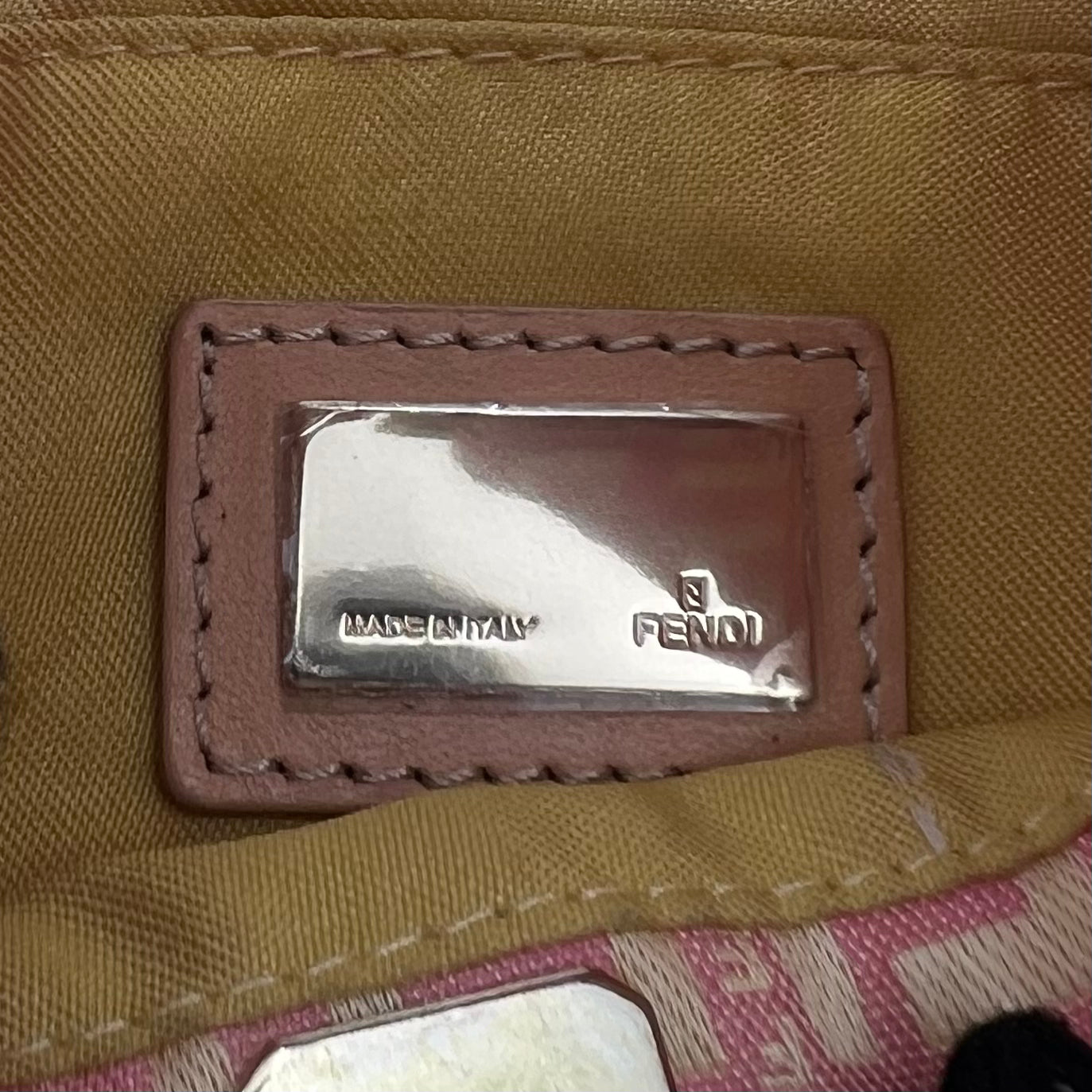 Fendi Pink Zucchino Mini Hobo Bag