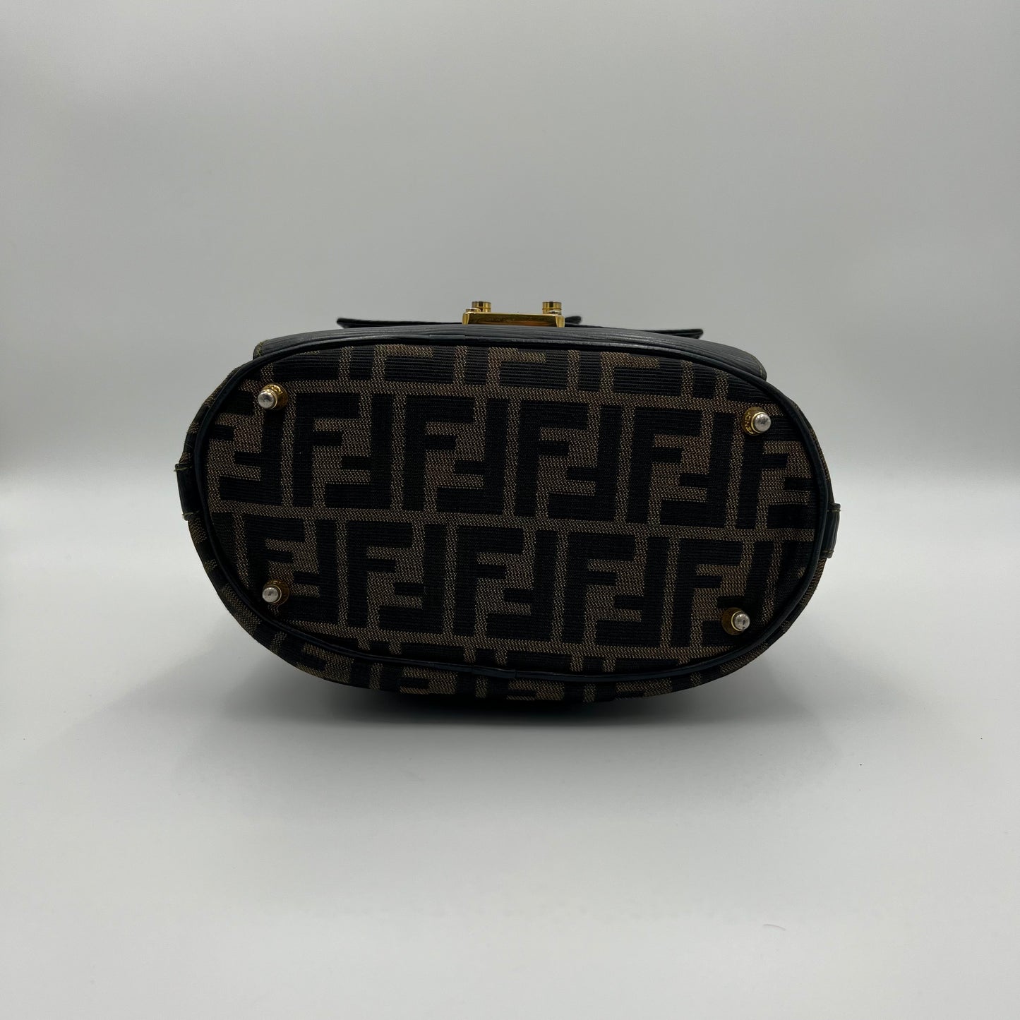 Fendi Tobacco Zucca Mamma Mon Tresor Bucket Bag
