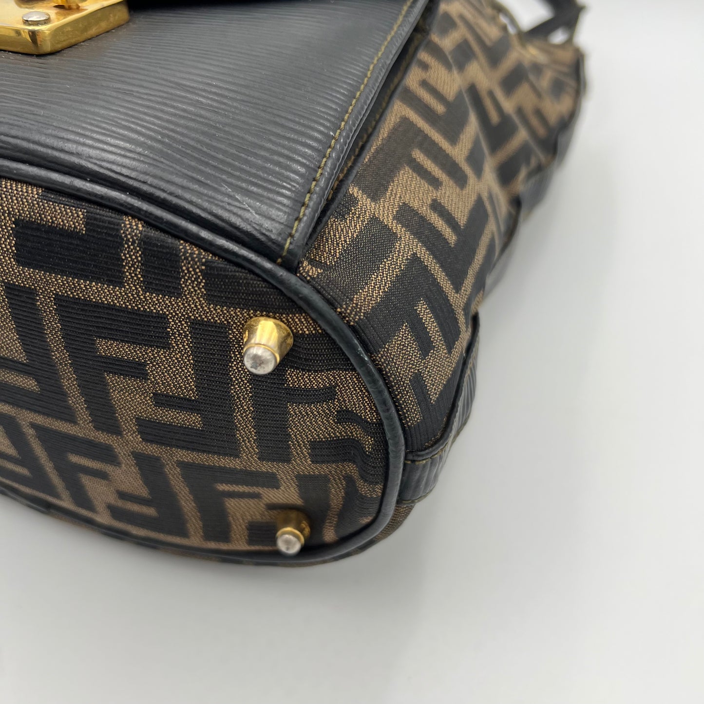 Fendi Tobacco Zucca Mamma Mon Tresor Bucket Bag
