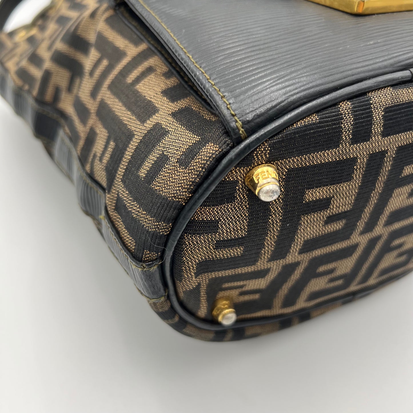Fendi Tobacco Zucca Mamma Mon Tresor Bucket Bag