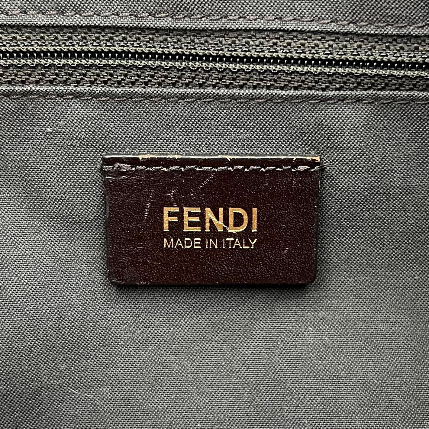 Fendi Red Zucchino Spalmati Coated Canvas Tote