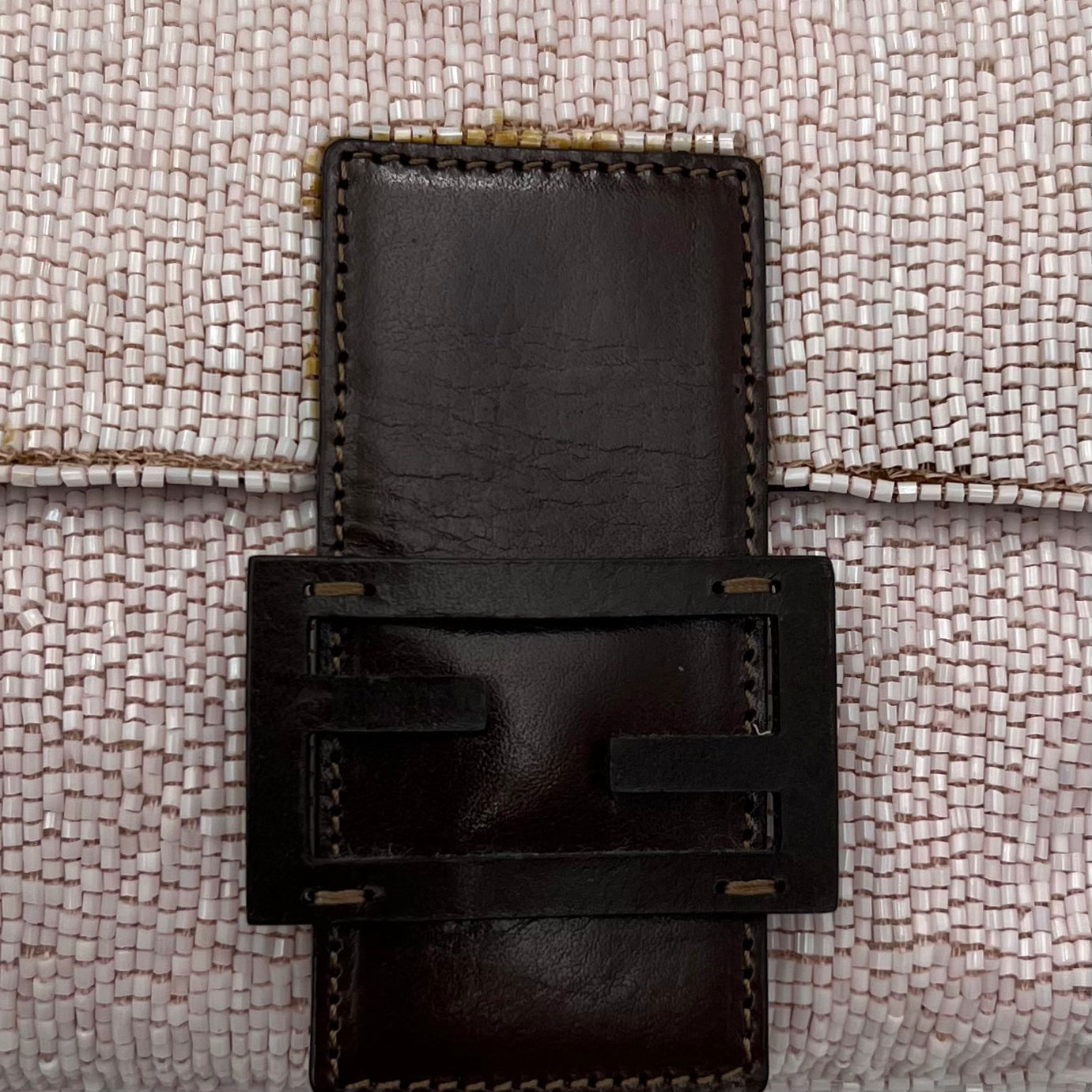 Fendi Baby Pink Beaded Baguette