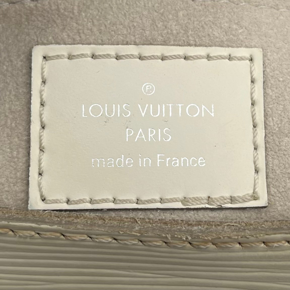 LV White Epi Leather Montaigne Clutch Pochette