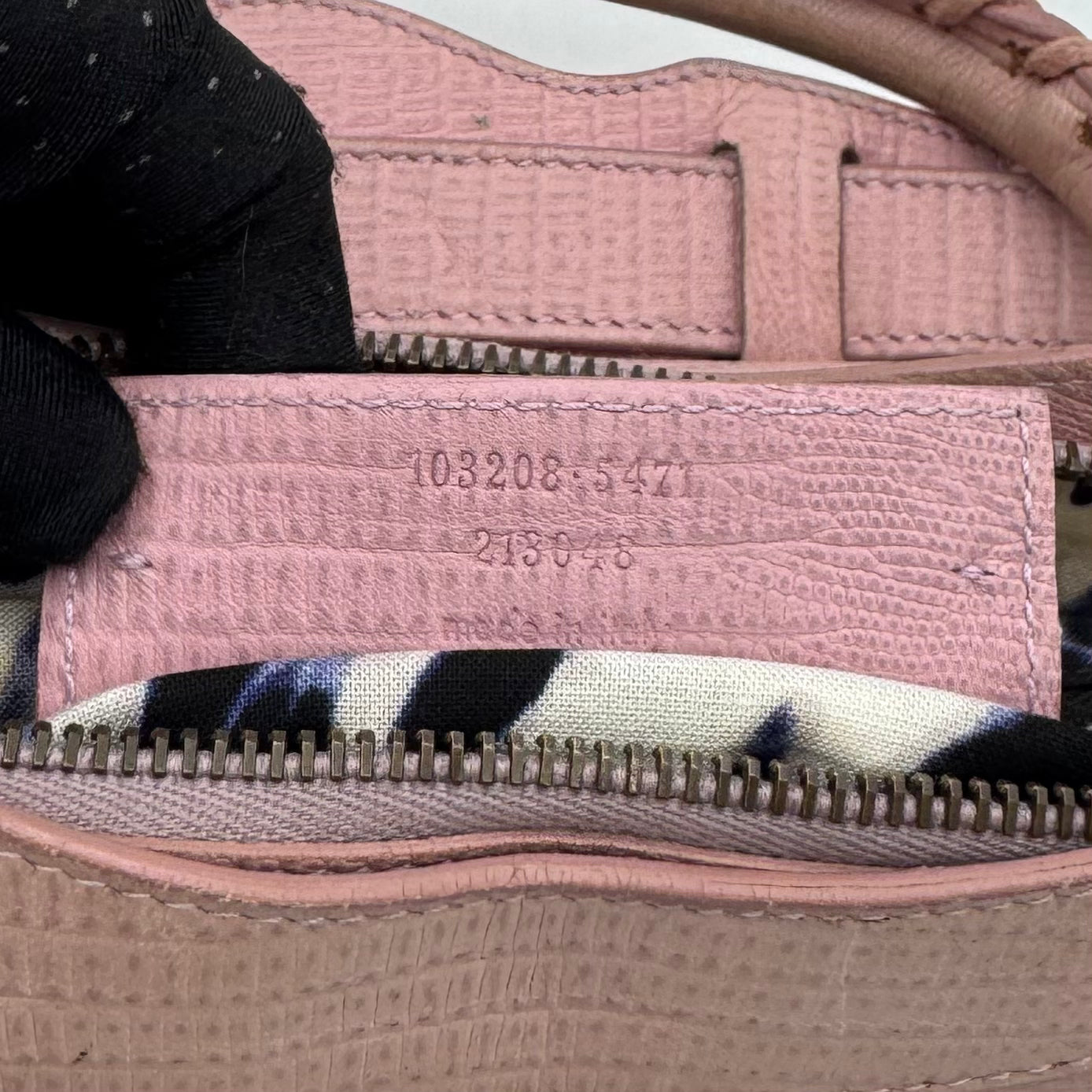 Balenciaga Light Pink Lizard Embossed Classic First