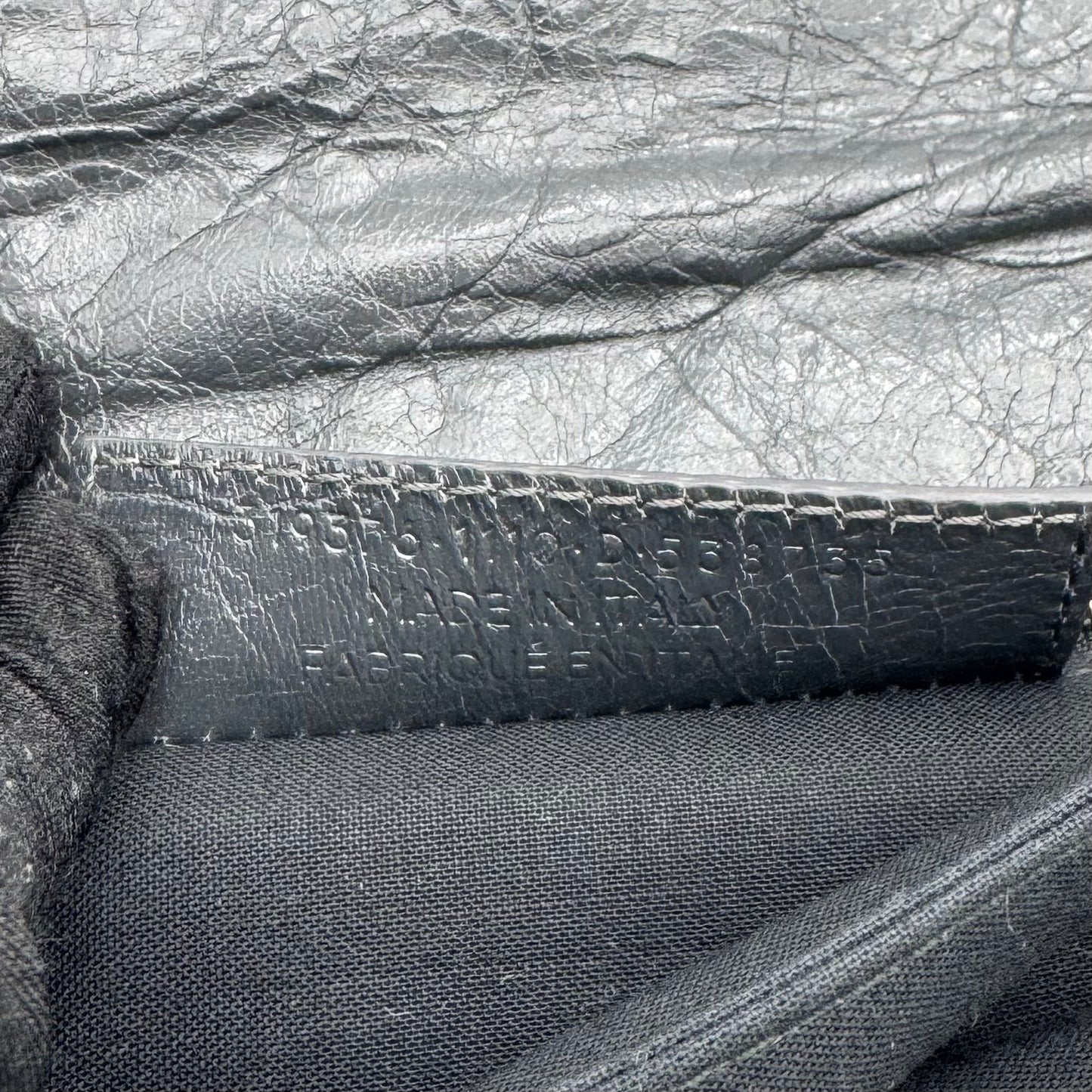 Balenciaga Gray Leather Envelope Clutch
