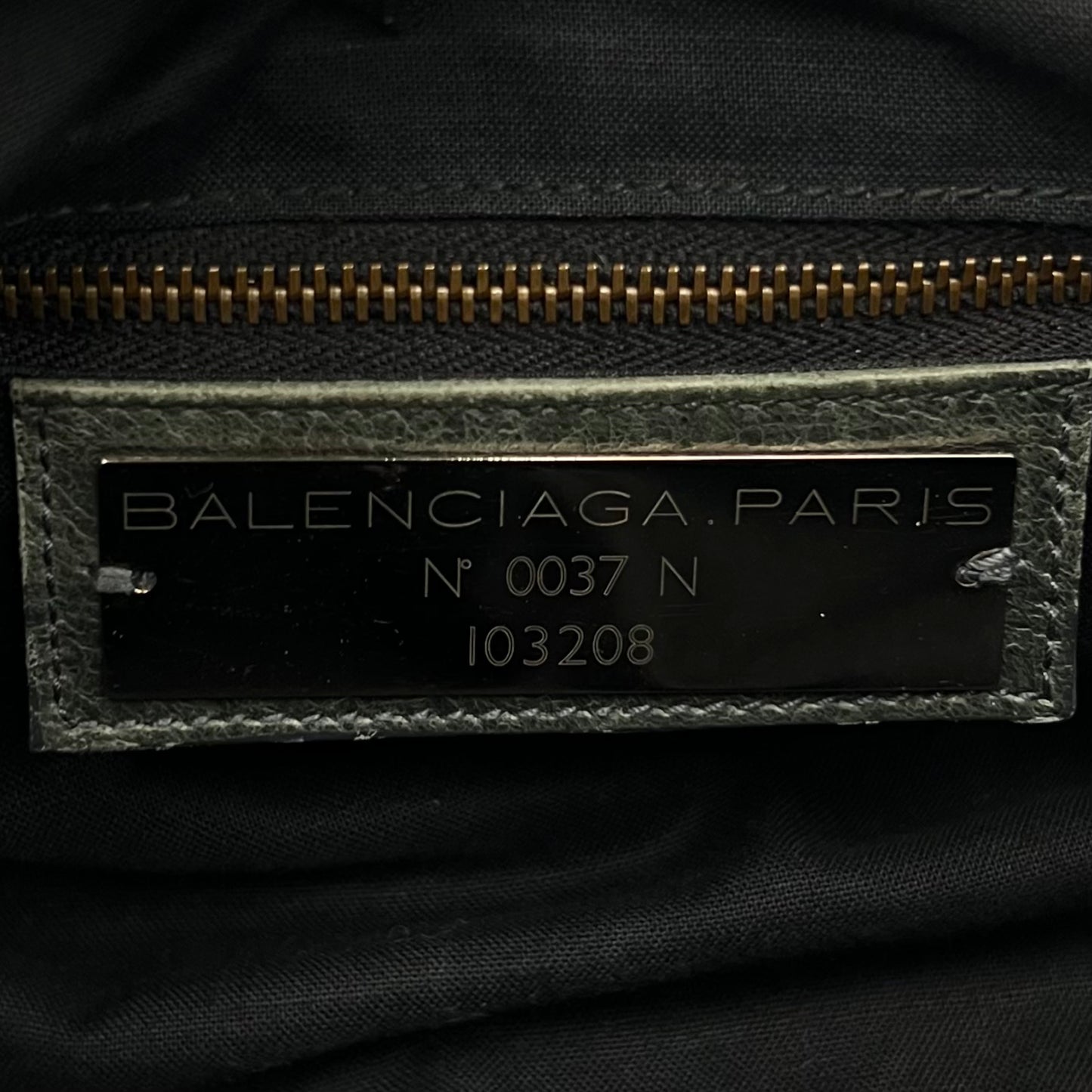 Balenciaga Green Gray Leather Classic The First Bag