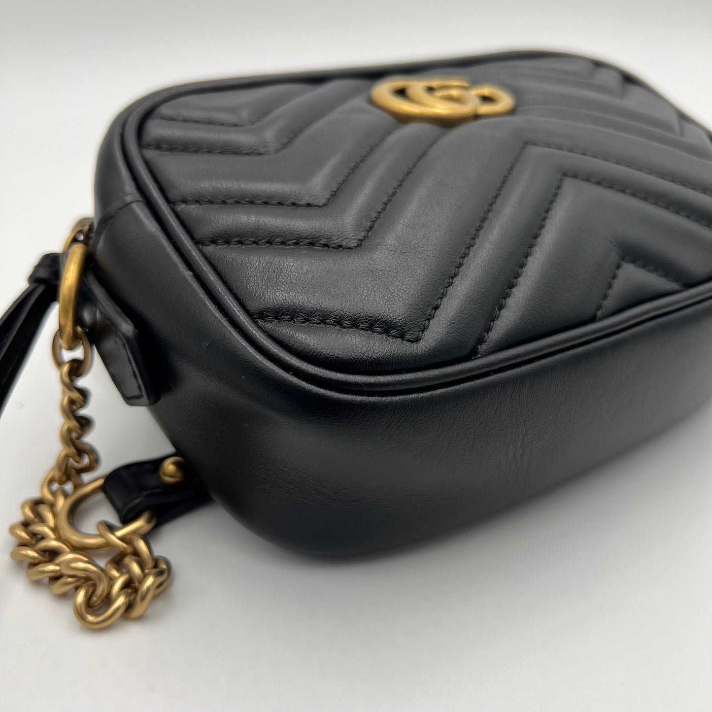 Gucci Black Marmont Matelasse Mini Crossbody