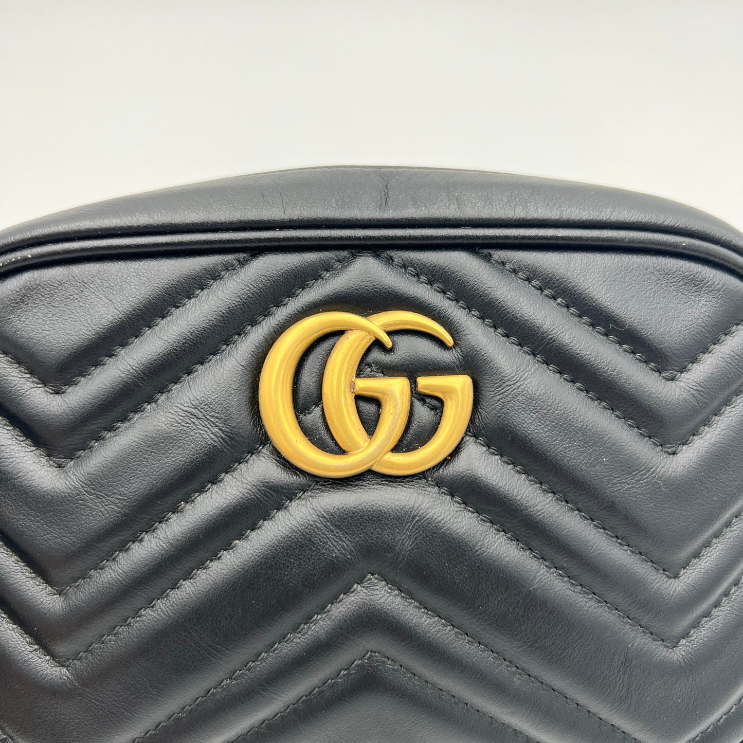 Gucci Black Marmont Matelasse Mini Crossbody