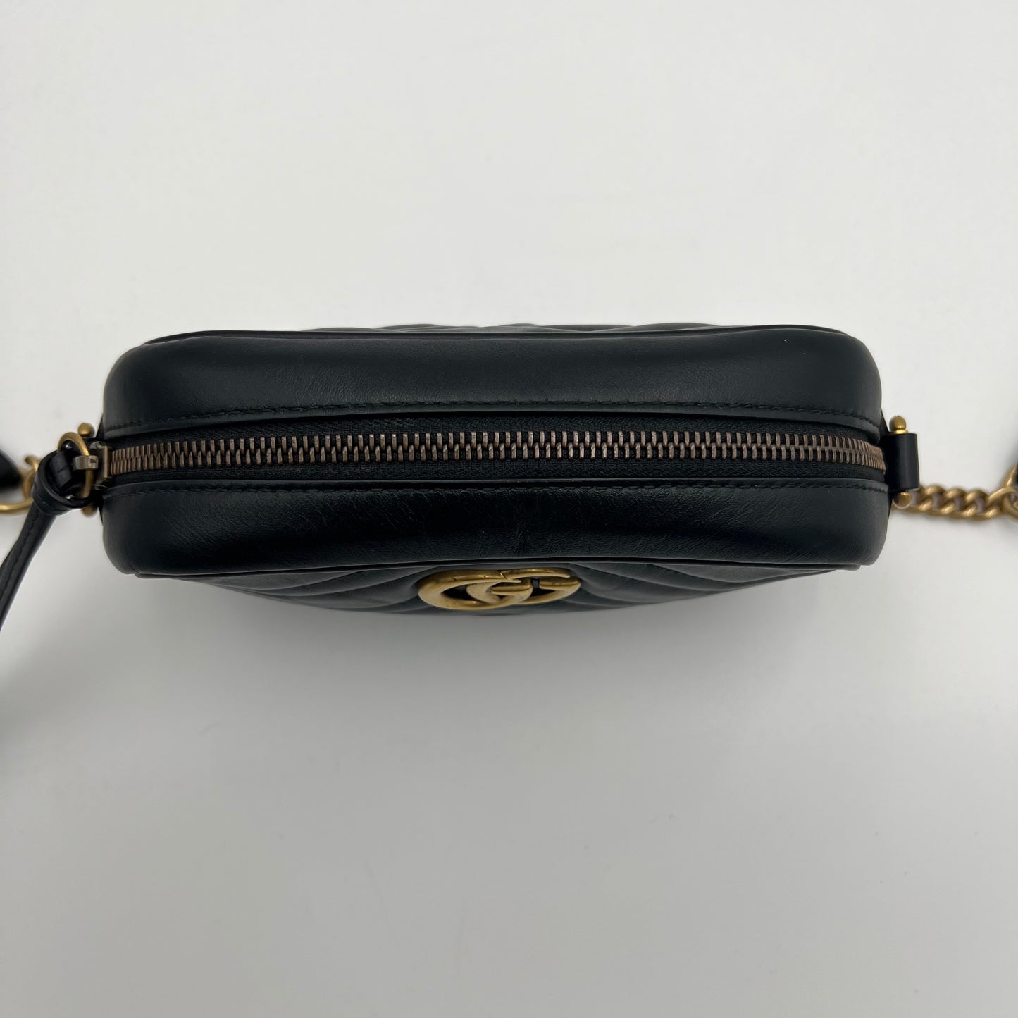 Gucci Black Marmont Matelasse Mini Crossbody