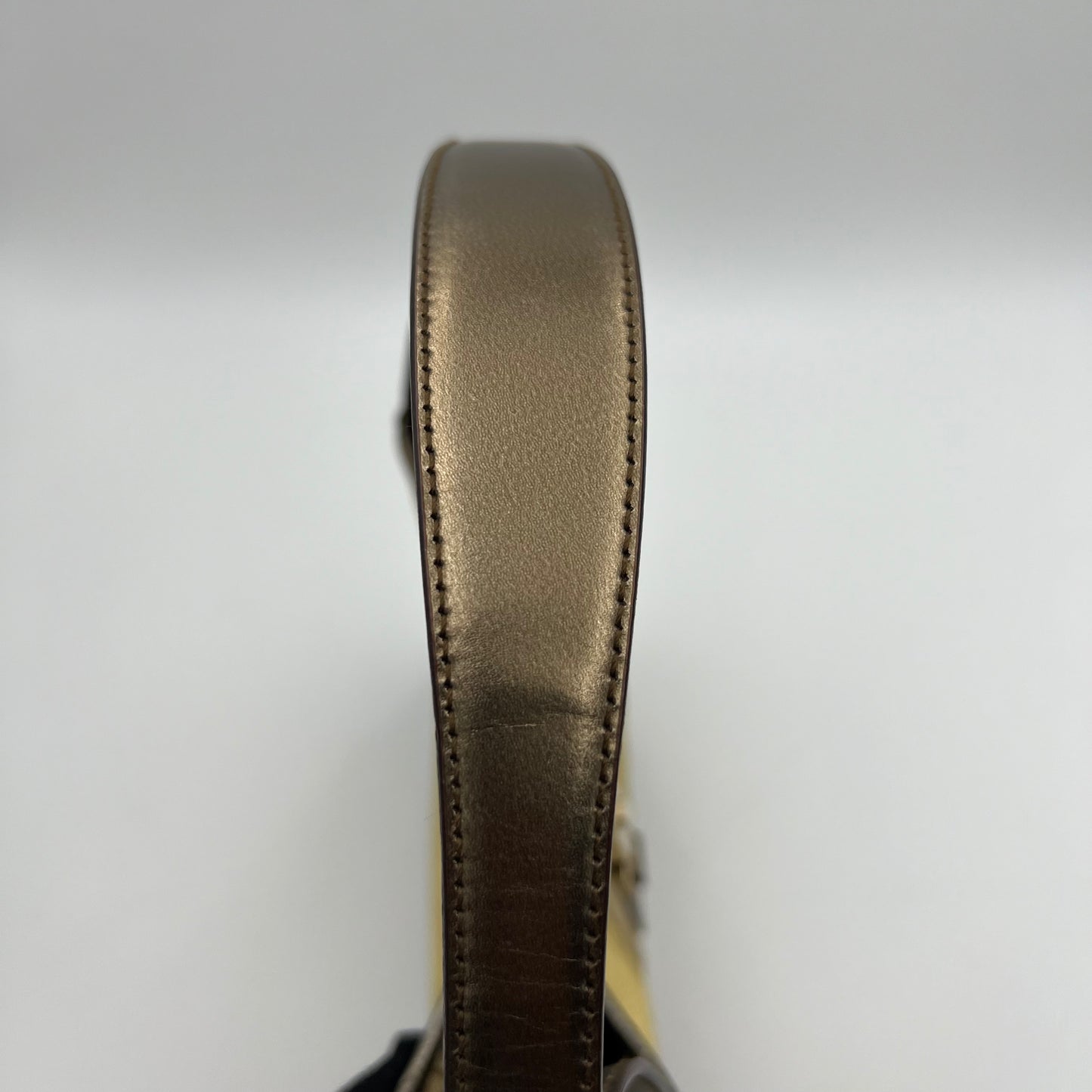 Gucci Web Gold Canvas Olive Green Patent Leather Jackie O Hobo Bag