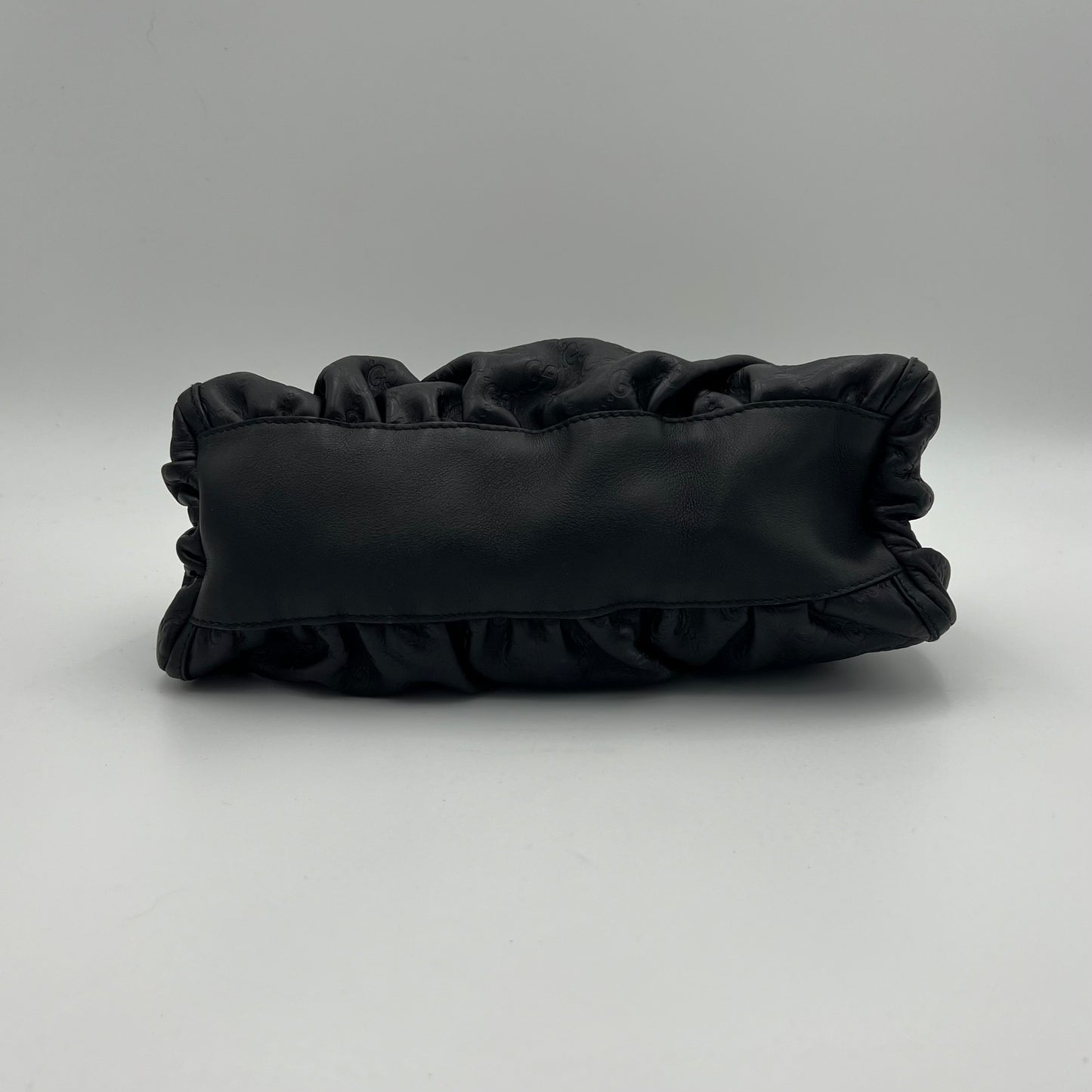 Gucci Black Guccissima Abbey D-Ring Shoulder Bag