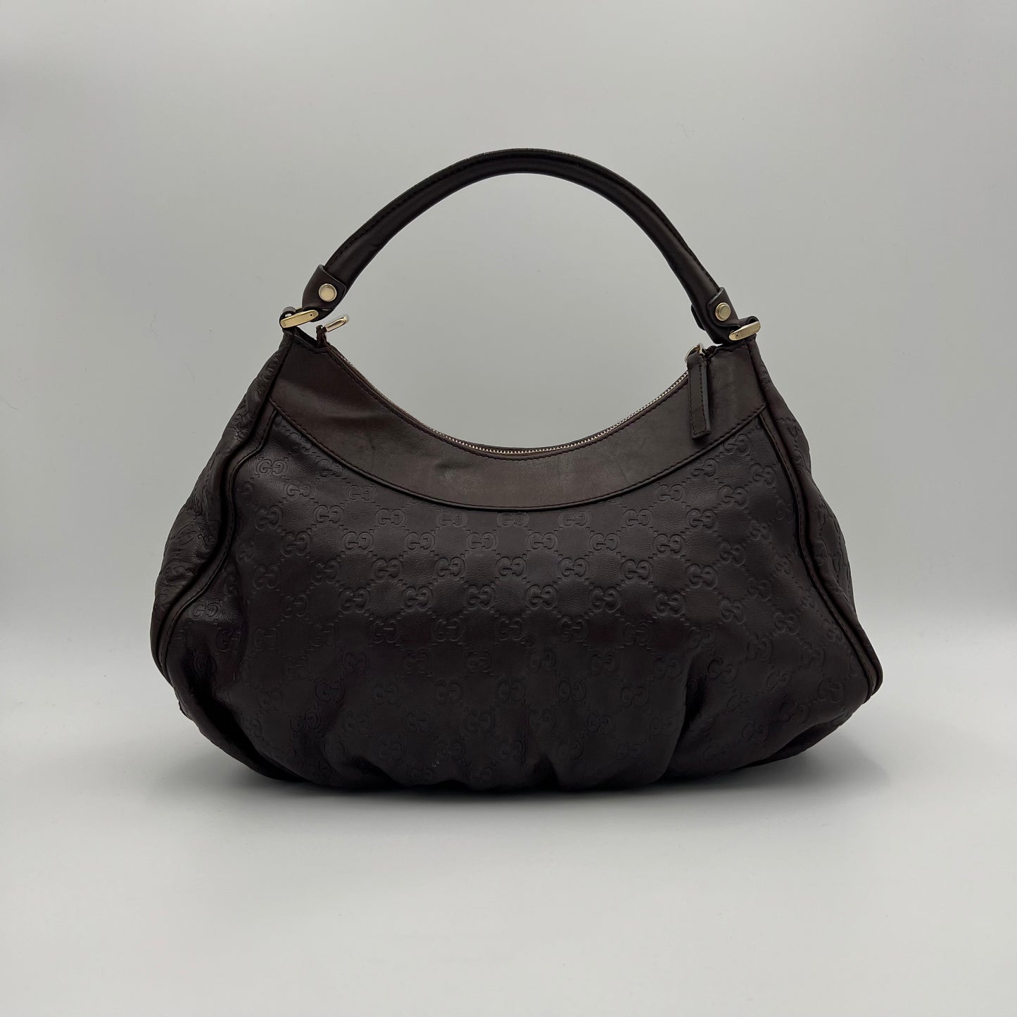Gucci Brown Guccissima Leather Abbey D-Ring Hobo Shoulder Bag