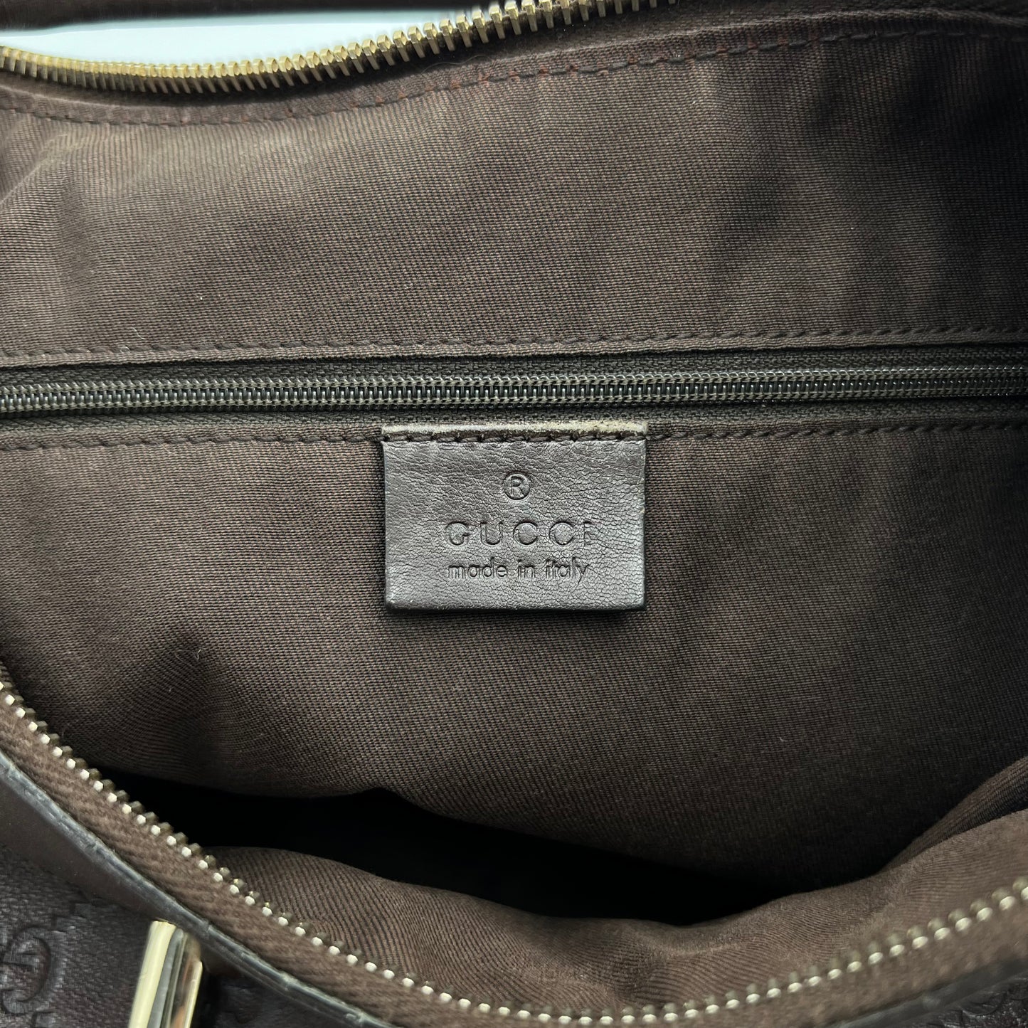 Gucci Brown Guccissima Leather Abbey D-Ring Hobo Shoulder Bag