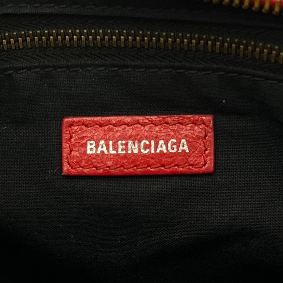Balenciaga Red Leather Small Classic City Bag