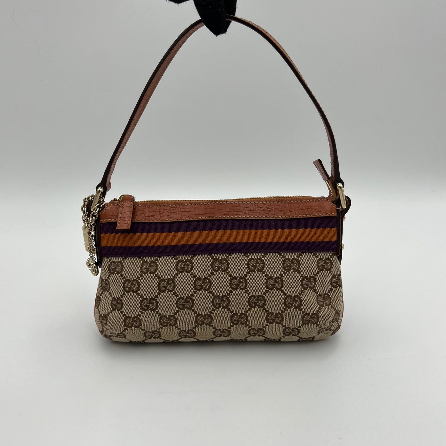 Gucci Brown Monogram Canvas Orange Purple Sherryline Pochette