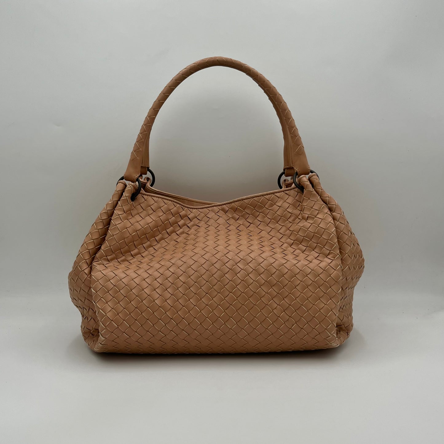 Bottega Veneta Pink Intrecciato Parachute Handbag